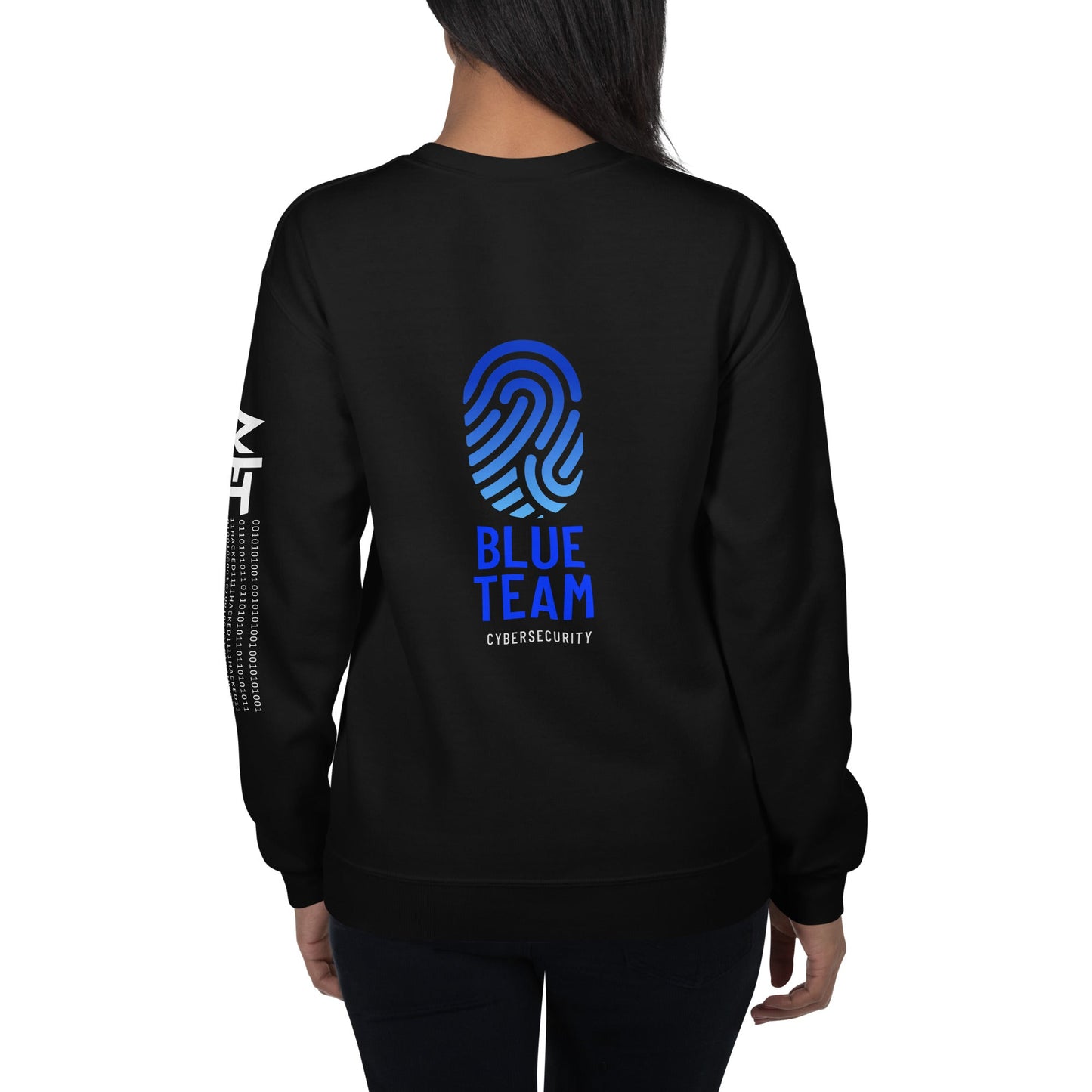 Cyber Security Blue Team v2 - Unisex Sweatshirt ( Back Print ) by DarkByteGear