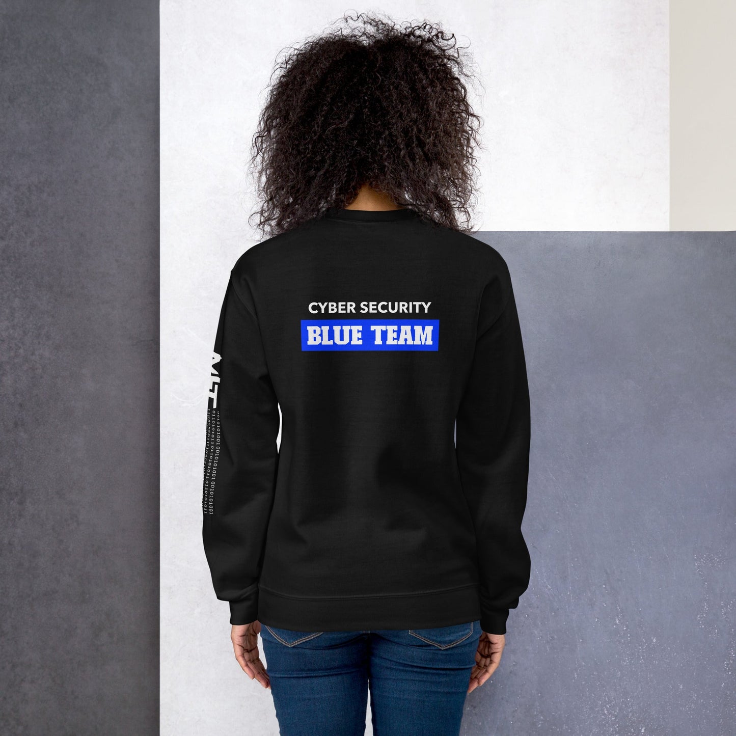 Cyber Security Blue Team V10 - Unisex Sweatshirt ( Back Print ) by DarkByteGear
