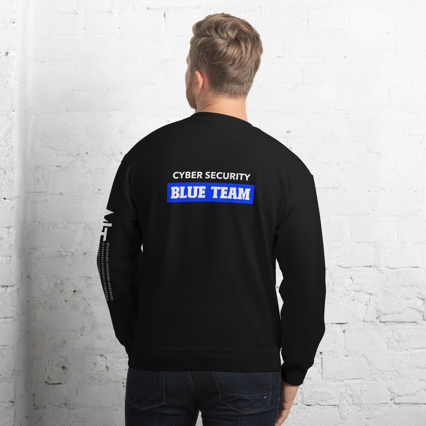 Cyber Security Blue Team V10 - Unisex Sweatshirt ( Back Print ) by DarkByteGear