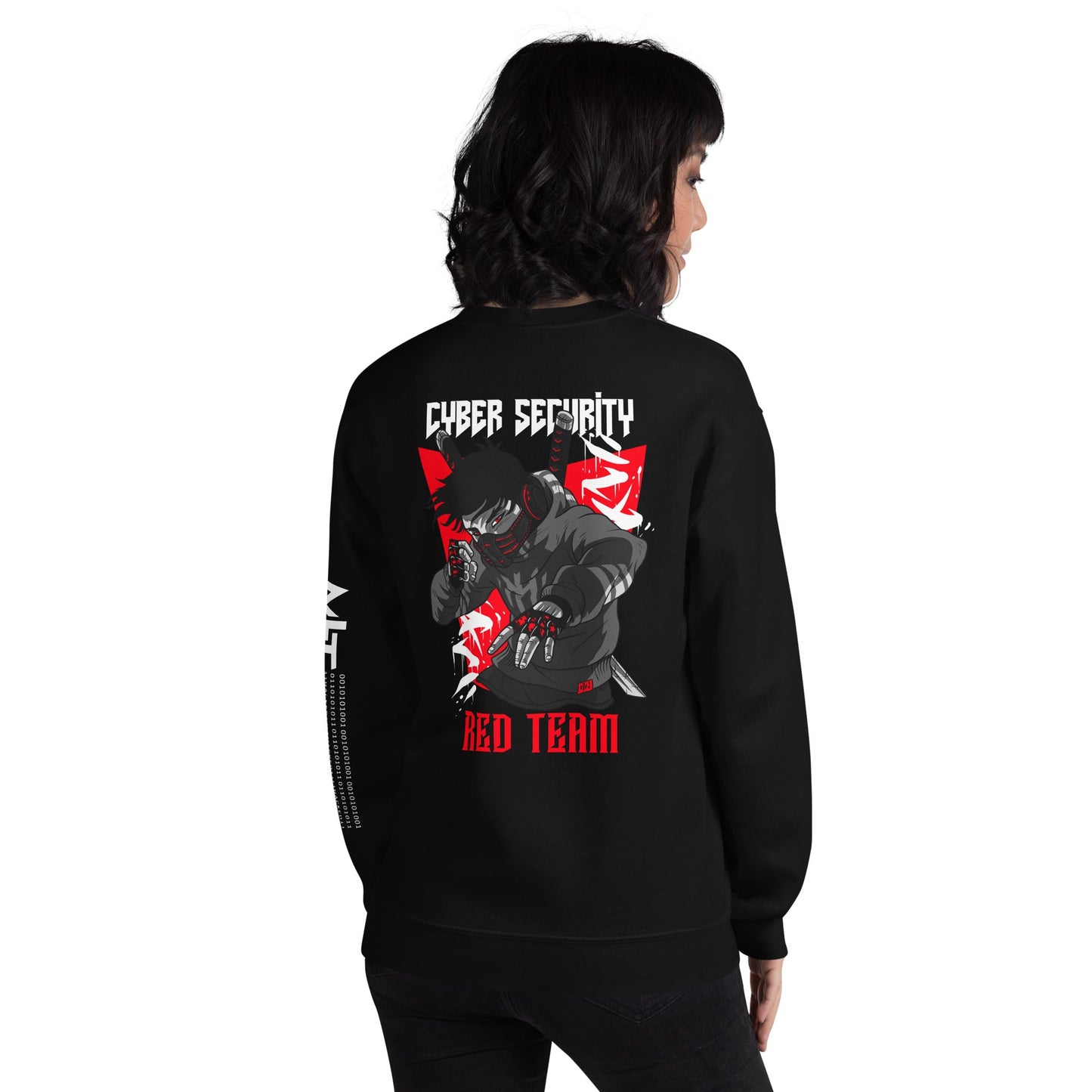 Cyber Security Red Team V3 - Unisex Sweatshirt ( Back Print ) by DarkByteGear