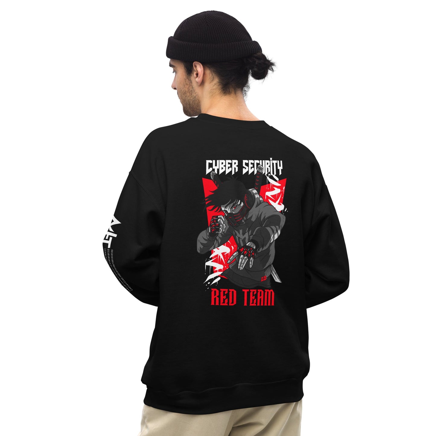 Cyber Security Red Team V3 - Unisex Sweatshirt ( Back Print ) by DarkByteGear