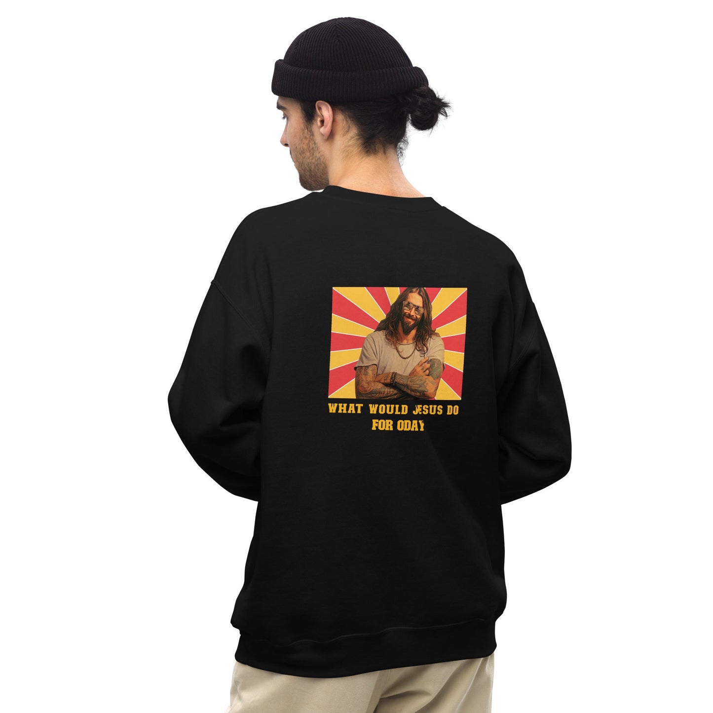 What would Jesus do for 0day v1 - Unisex Sweatshirt ( Back Print ) by DarkByteGear