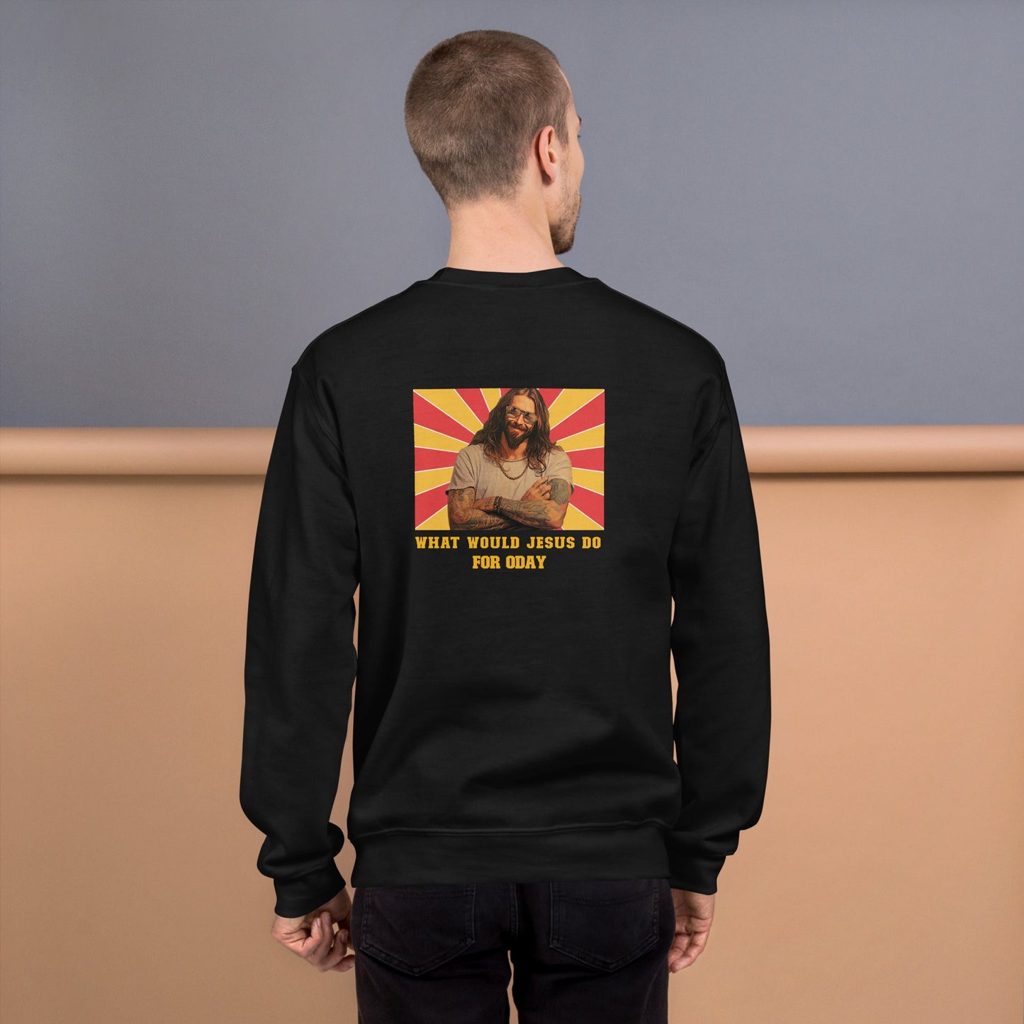 What would Jesus do for 0day v1 - Unisex Sweatshirt ( Back Print ) by DarkByteGear