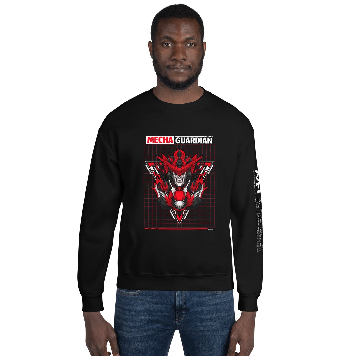 Red Mecha Guardian - Unisex Sweatshirt by DarkByteGear