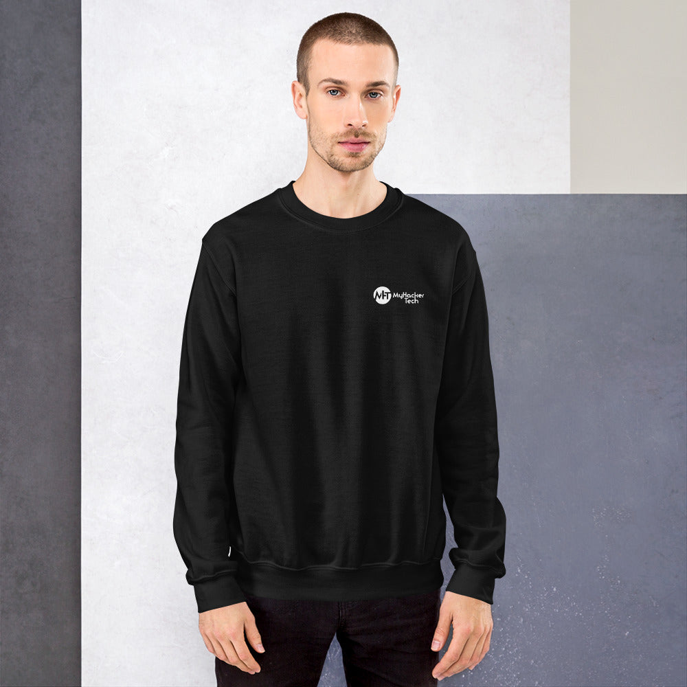 Black Hat Hacker V2 - Unisex Sweatshirt (back print) by DarkByteGear