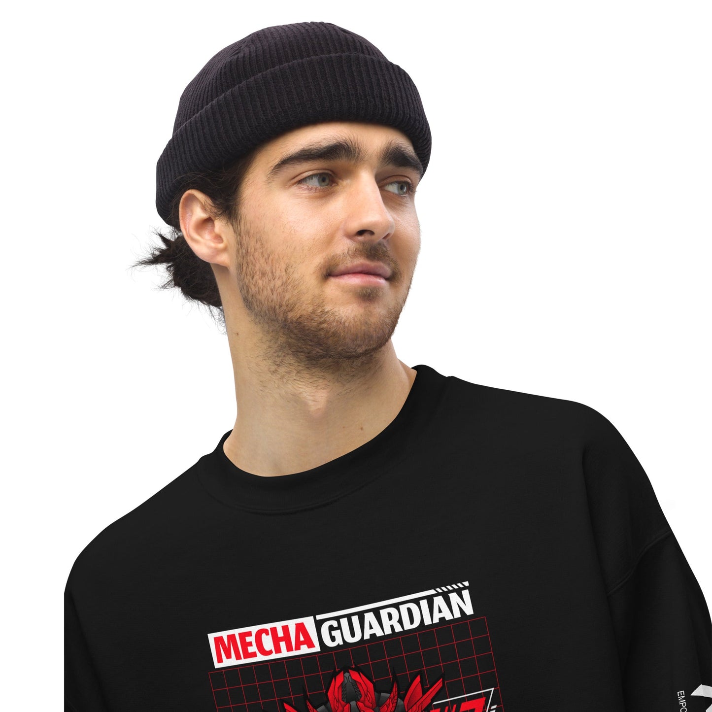 Red Mecha Guardian - Unisex Sweatshirt by DarkByteGear