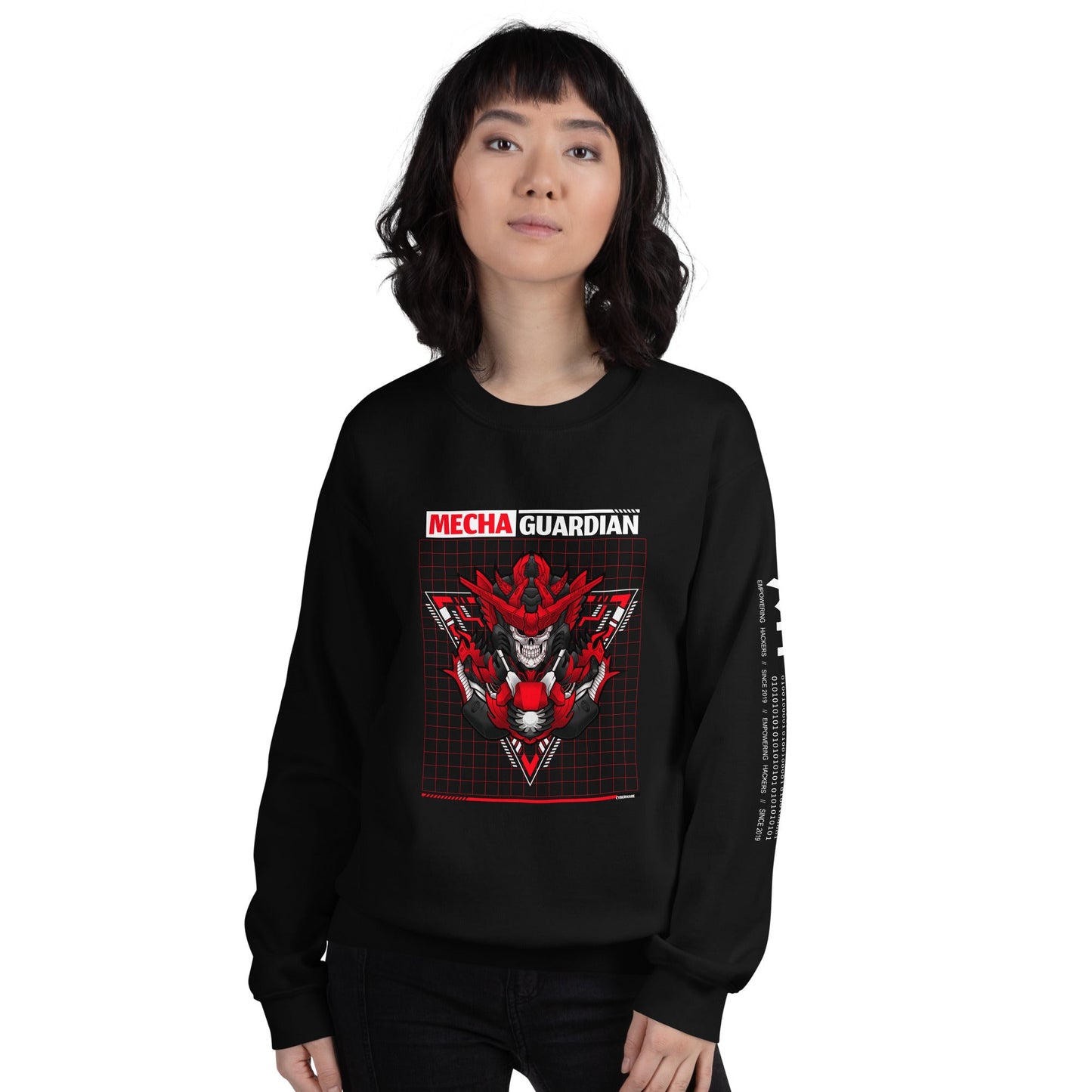 Red Mecha Guardian - Unisex Sweatshirt by DarkByteGear