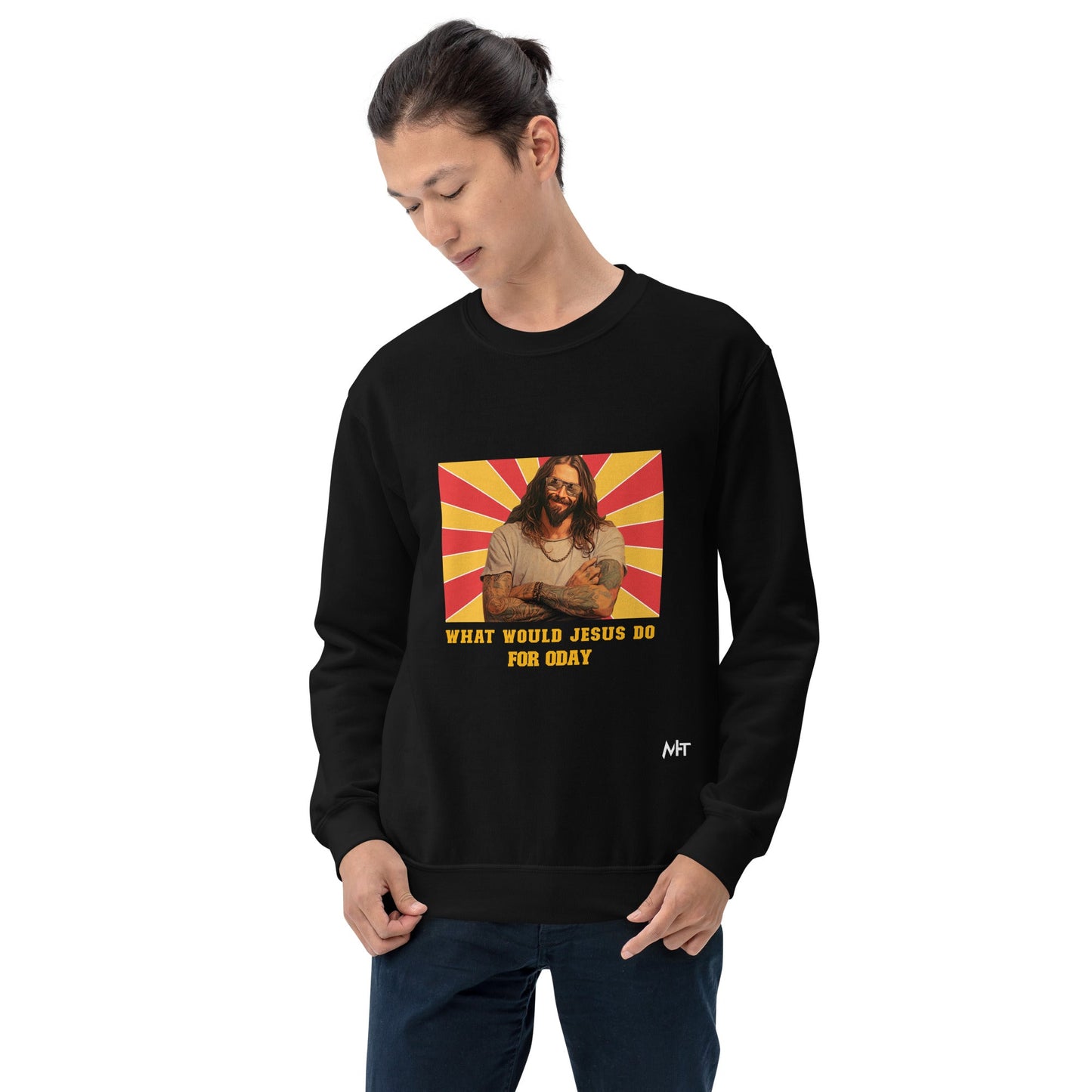 What would Jesus do for 0day v1 - Unisex Sweatshirt by DarkByteGear