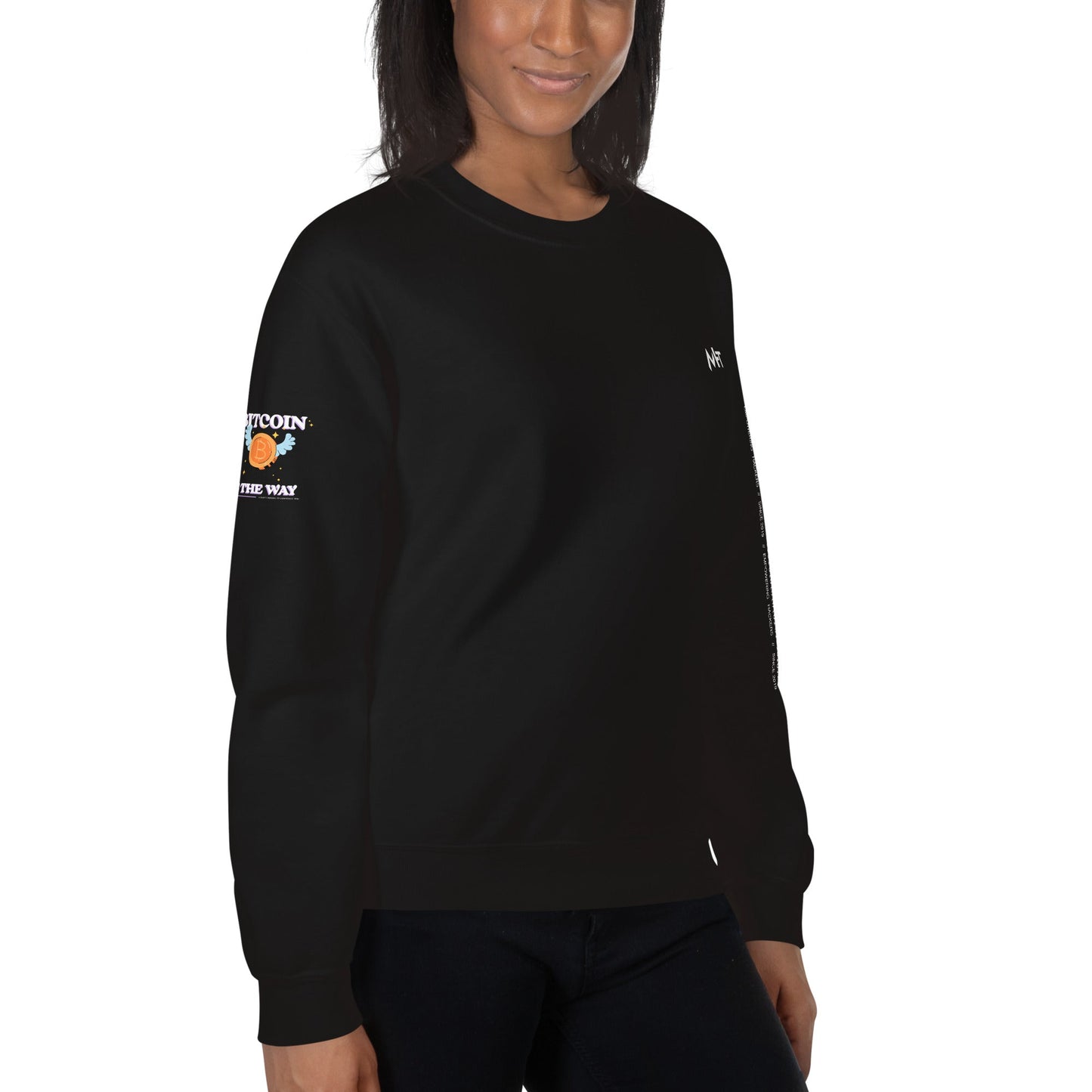 Bitcoin is the way - Unisex Sweatshirt (back print) by DarkByteGear