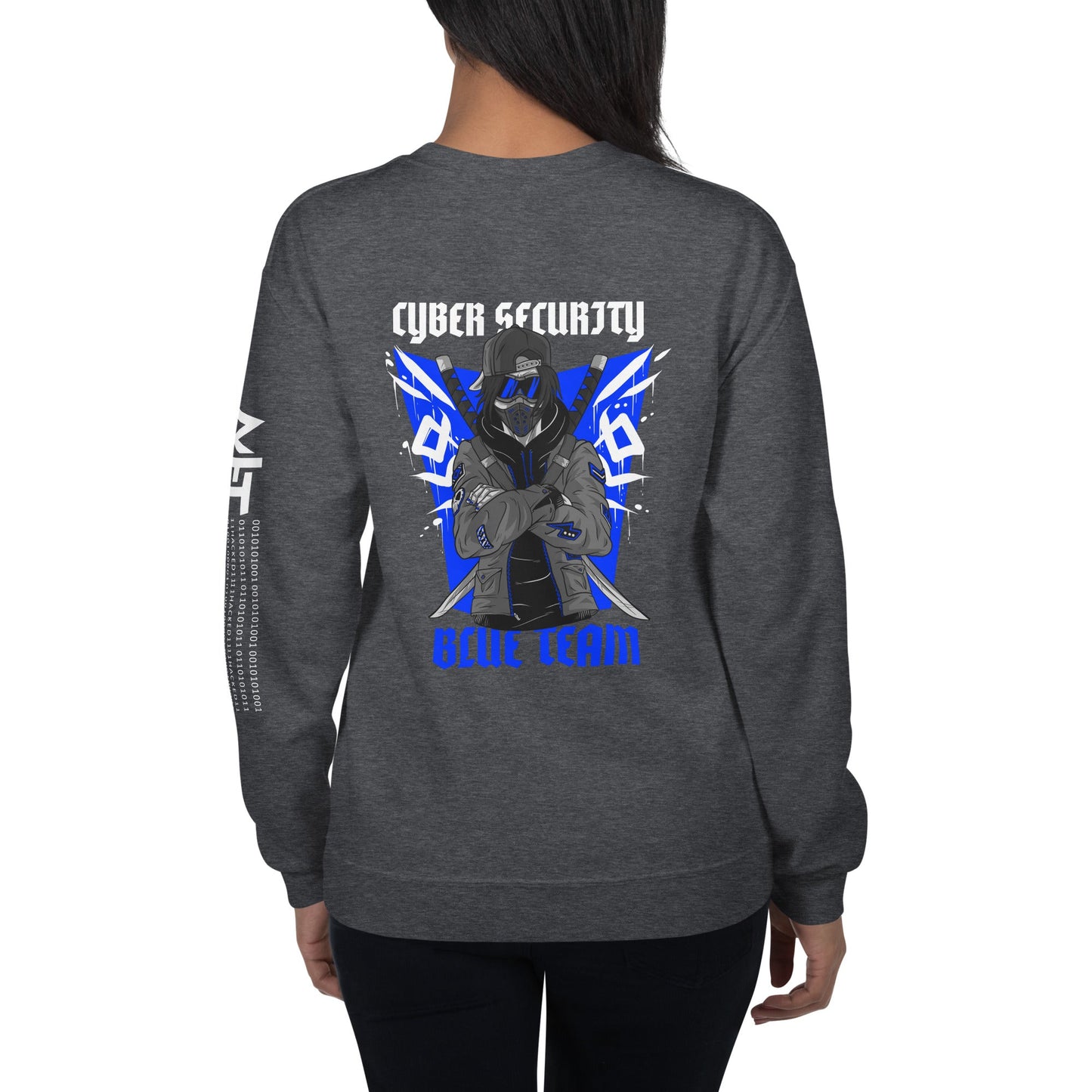 Cyber Security Blue Team V3 - Unisex Sweatshirt ( Back Print ) by DarkByteGear