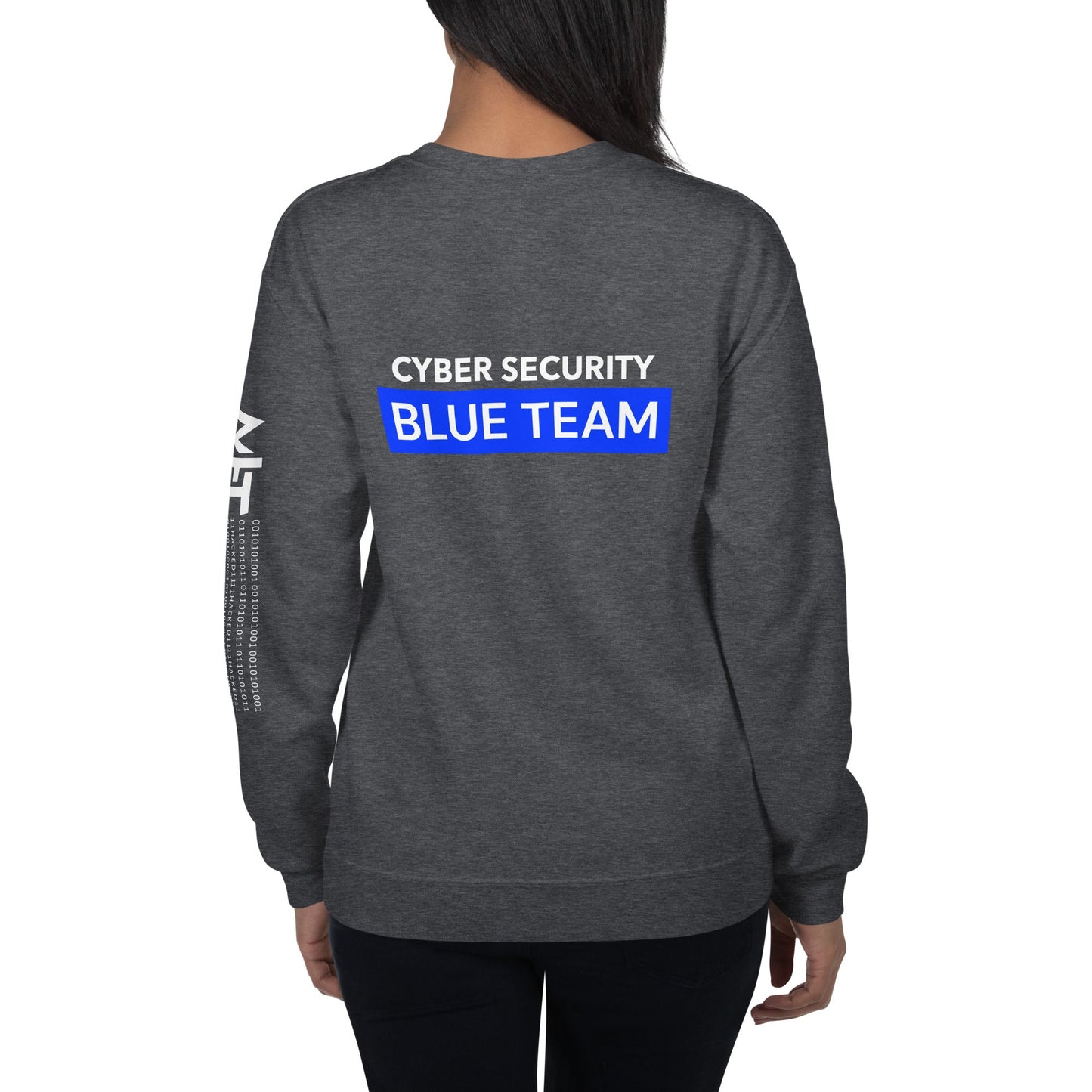 Cyber Security Blue Team V7 - Unisex Sweatshirt ( Back Print ) by DarkByteGear