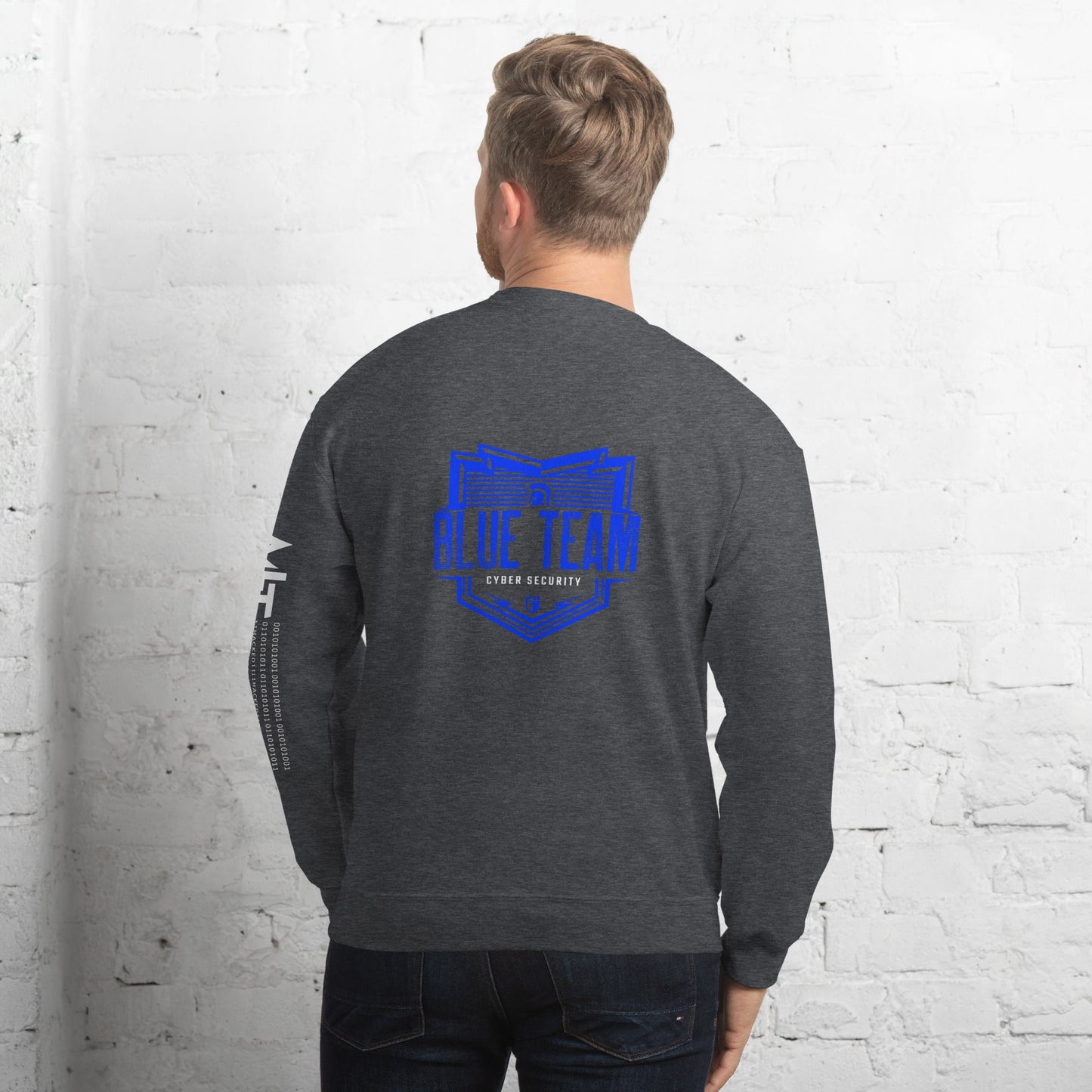 Cyber Security Blue Team V13 - Unisex Sweatshirt ( Back Print ) by DarkByteGear