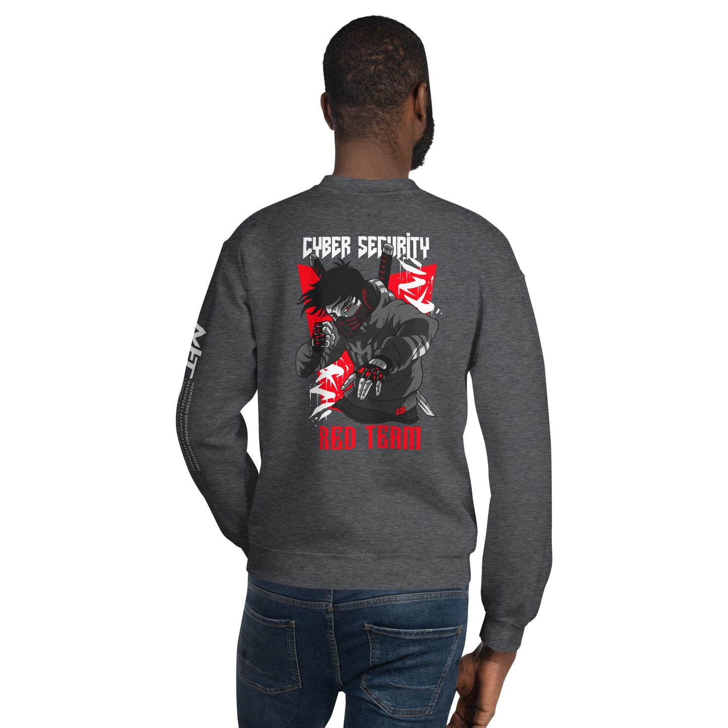 Cyber Security Red Team V3 - Unisex Sweatshirt ( Back Print ) by DarkByteGear