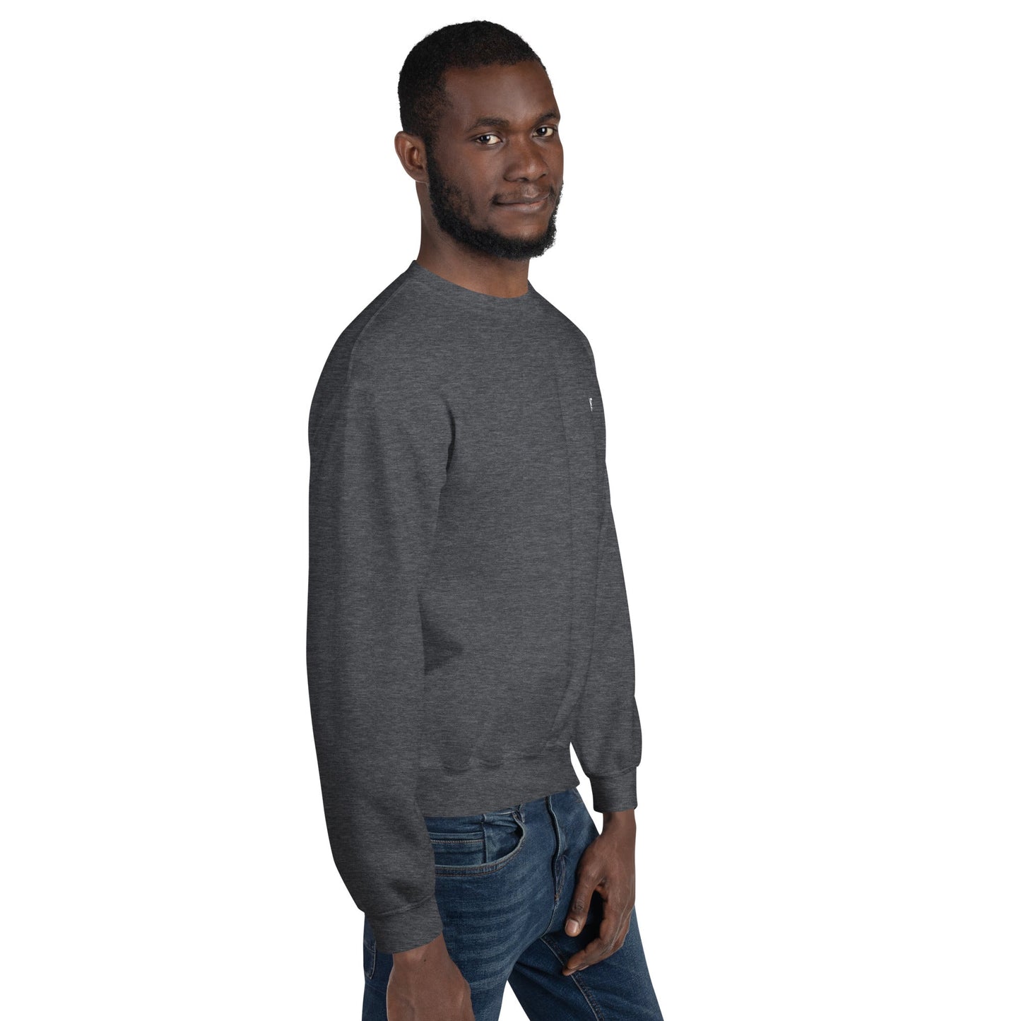 Your Lack of Bitcoin is Disturbing Unisex Sweatshirt ( Back Print ) by DarkByteGear