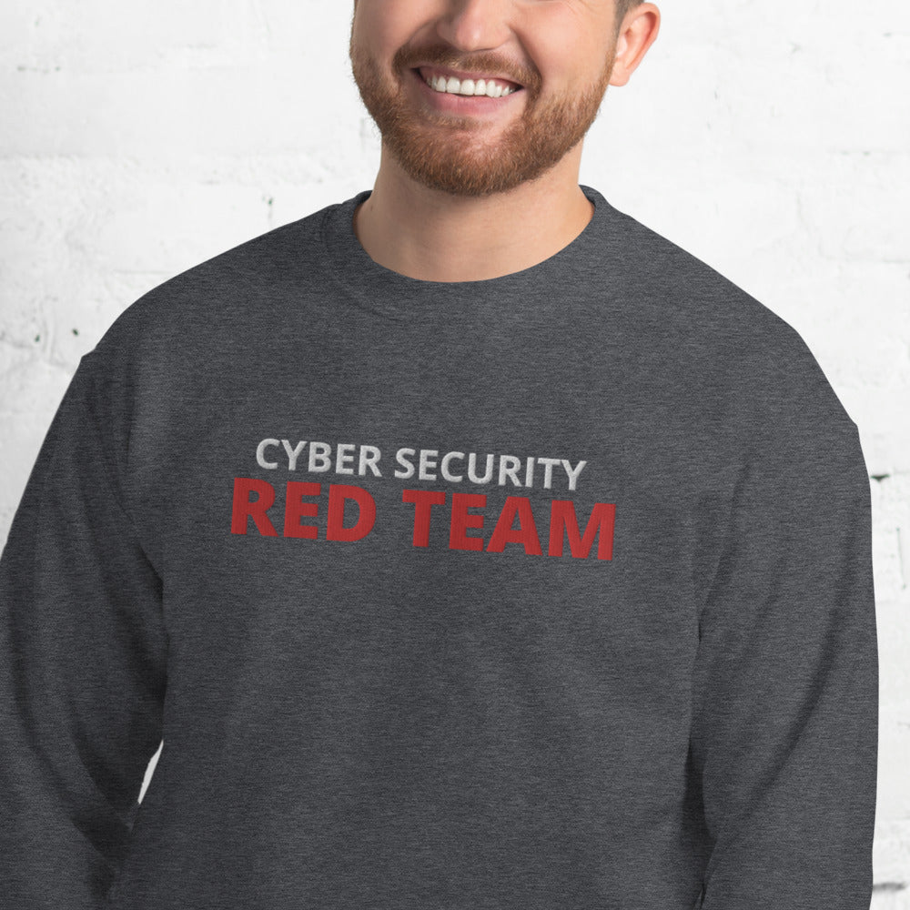 Cyber security Red Team - Unisex Sweatshirt (large embroidery) by DarkByteGear