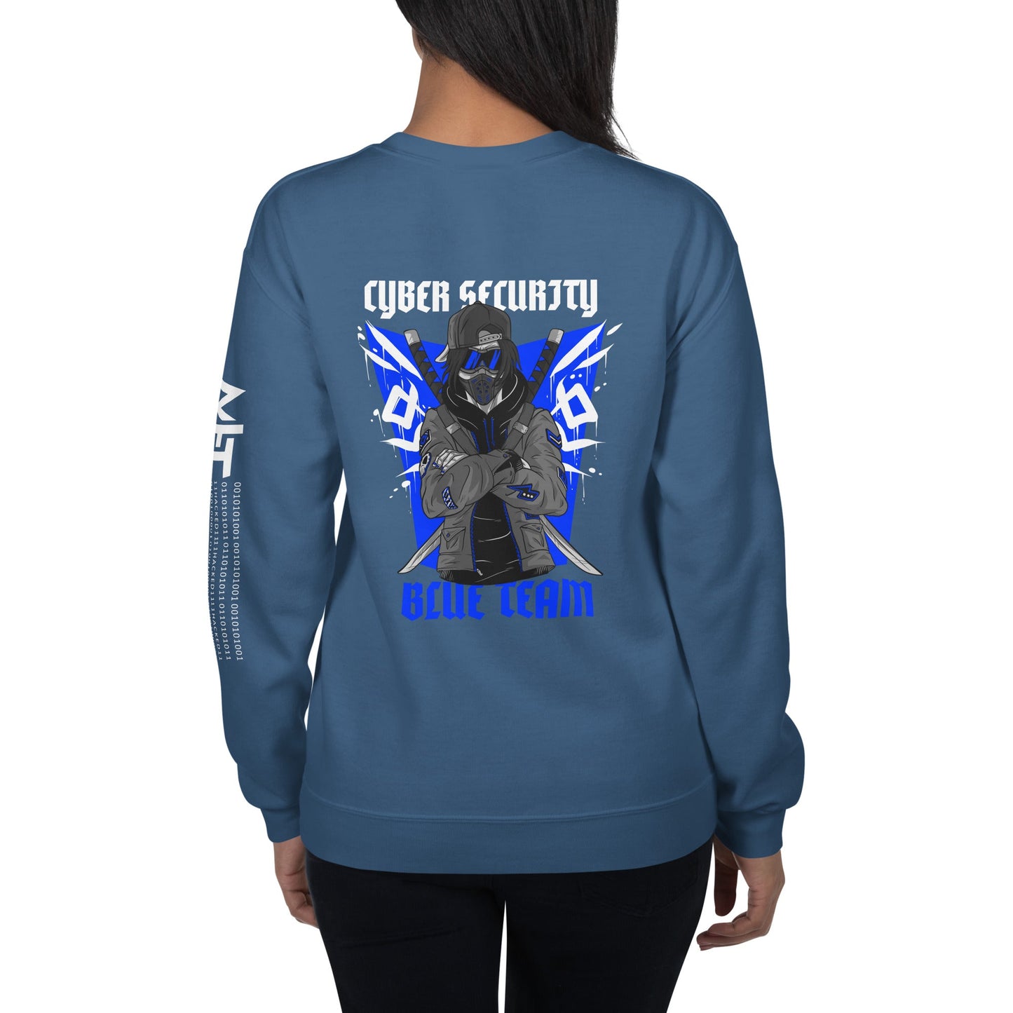 Cyber Security Blue Team V3 - Unisex Sweatshirt ( Back Print ) by DarkByteGear