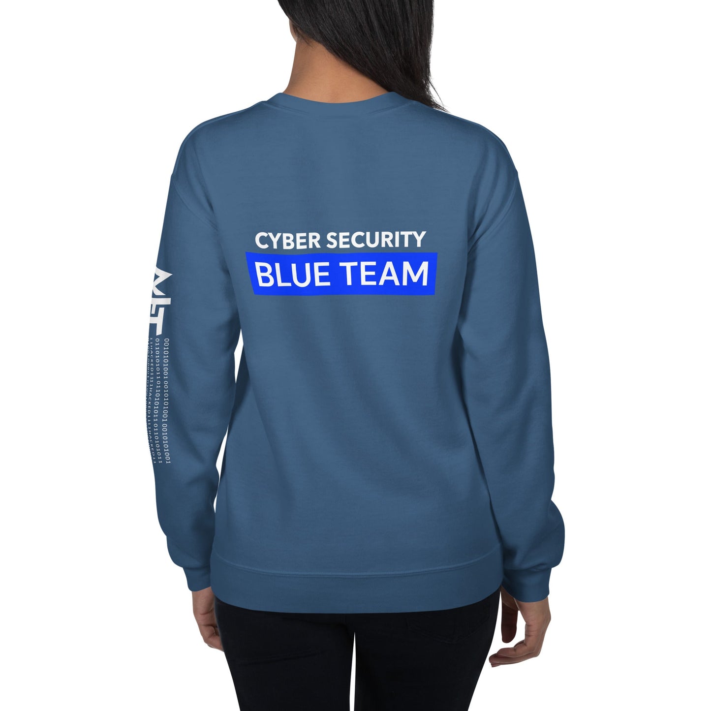 Cyber Security Blue Team V7 - Unisex Sweatshirt ( Back Print ) by DarkByteGear