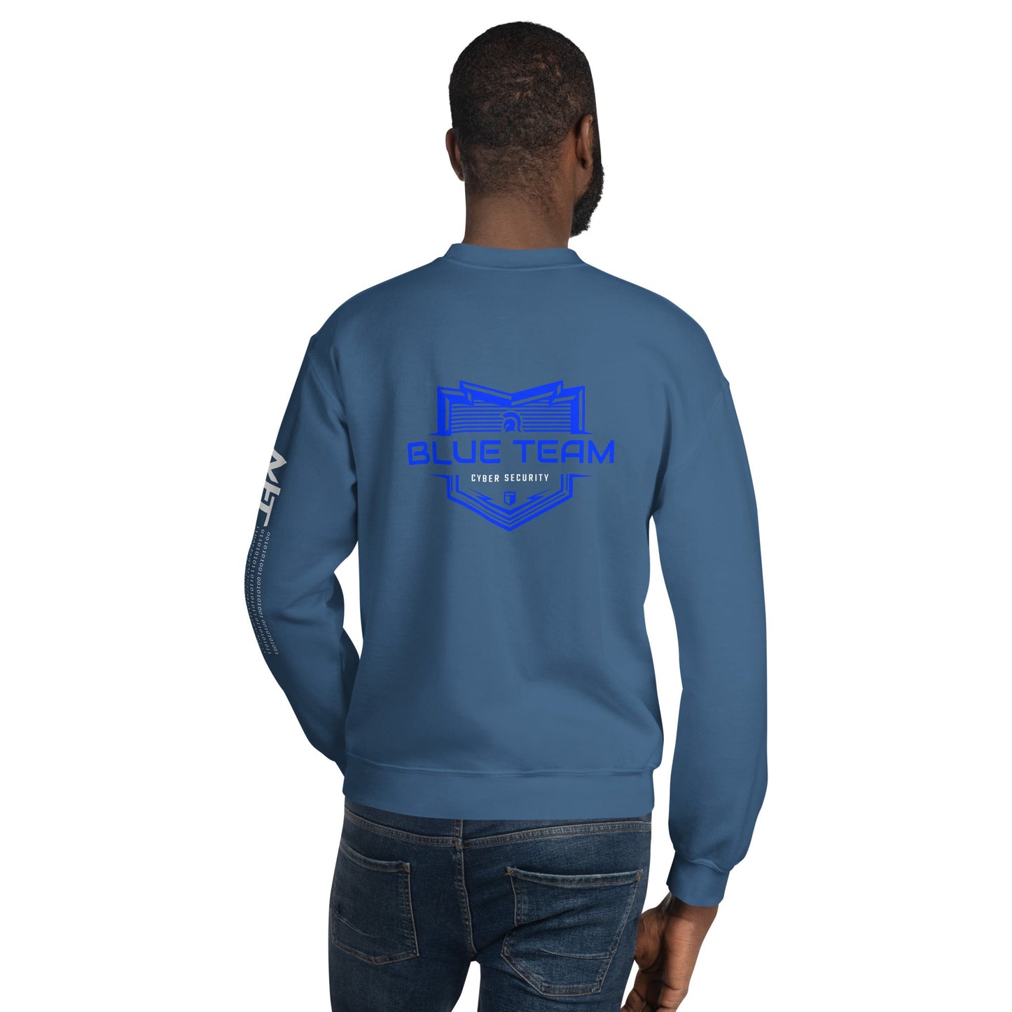 Cyber Security Blue Team V17 - Unisex Sweatshirt ( Back Print ) by DarkByteGear