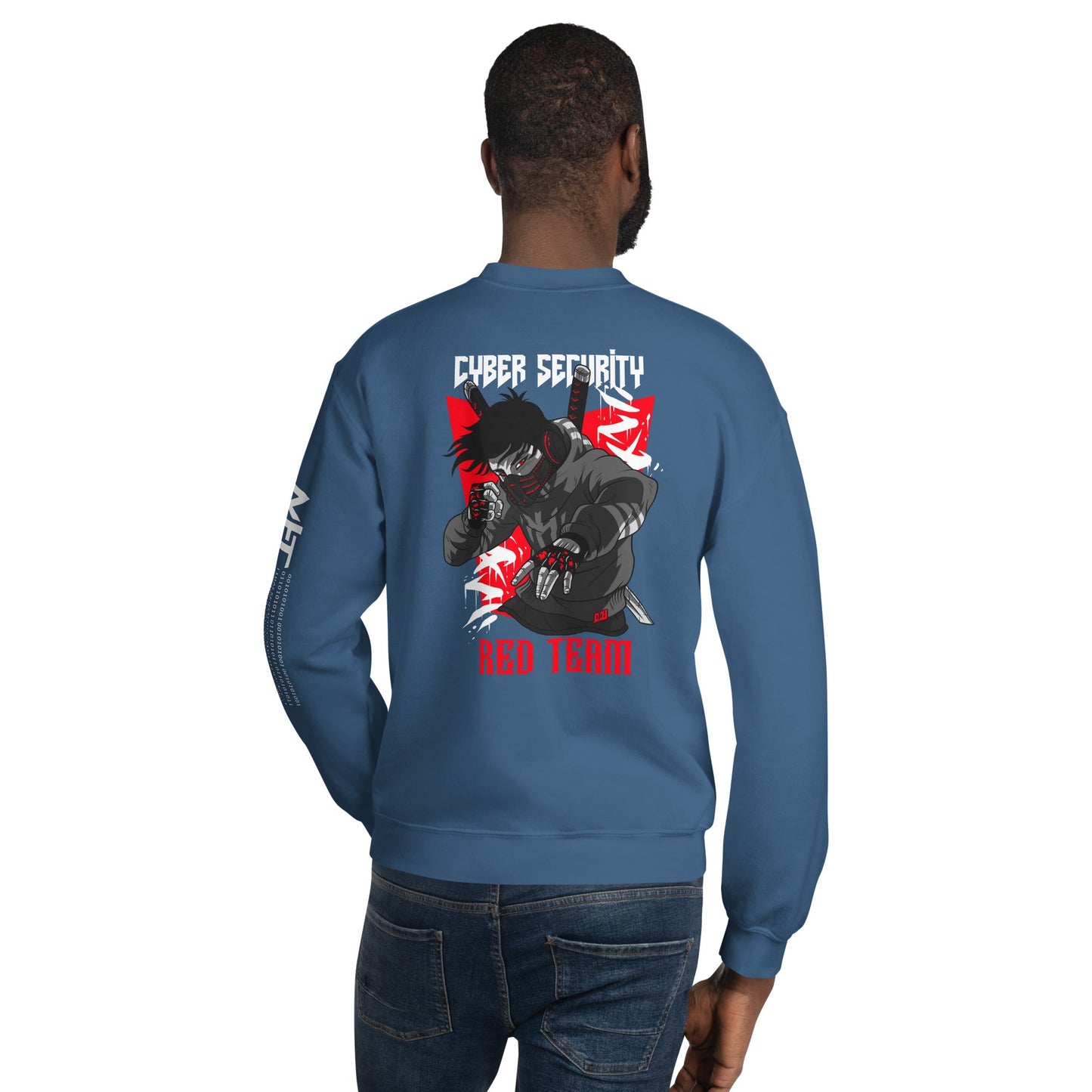 Cyber Security Red Team V3 - Unisex Sweatshirt ( Back Print ) by DarkByteGear