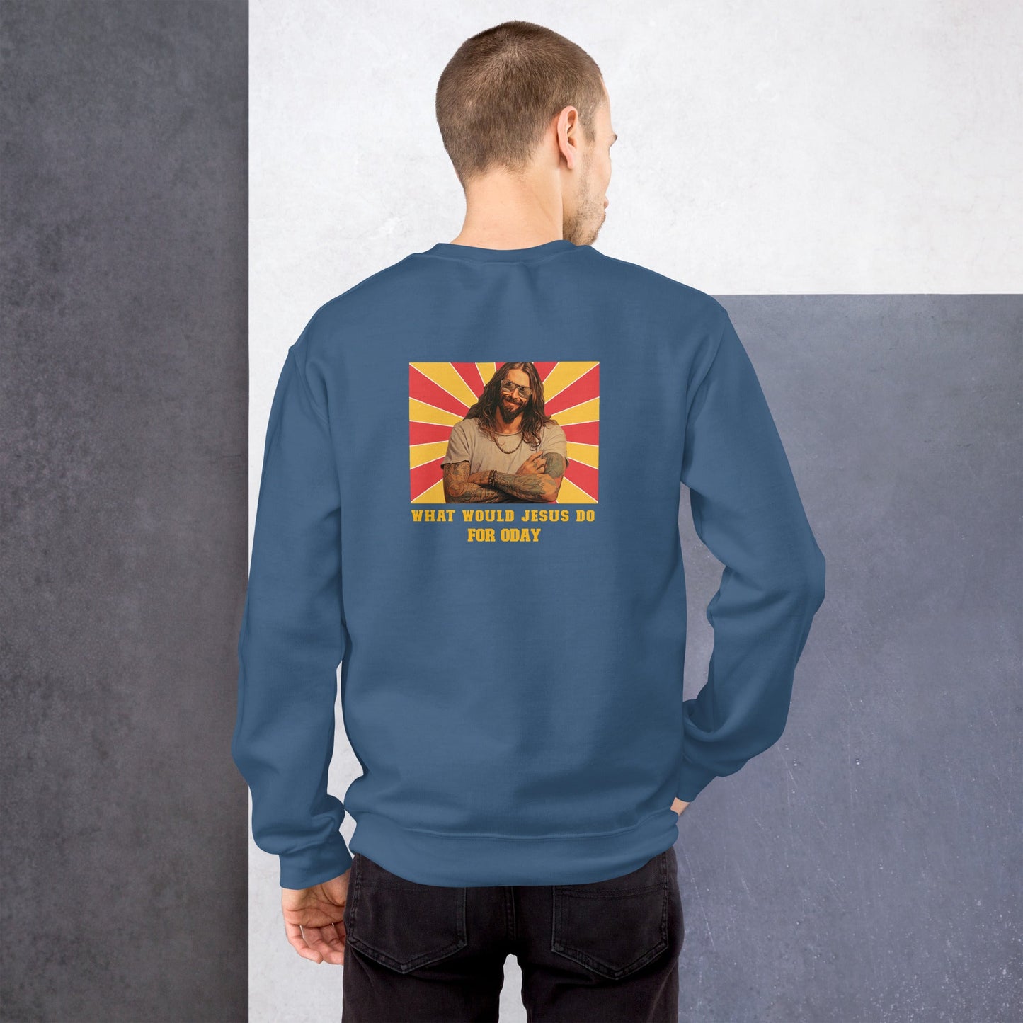What would Jesus do for 0day v1 - Unisex Sweatshirt ( Back Print ) by DarkByteGear