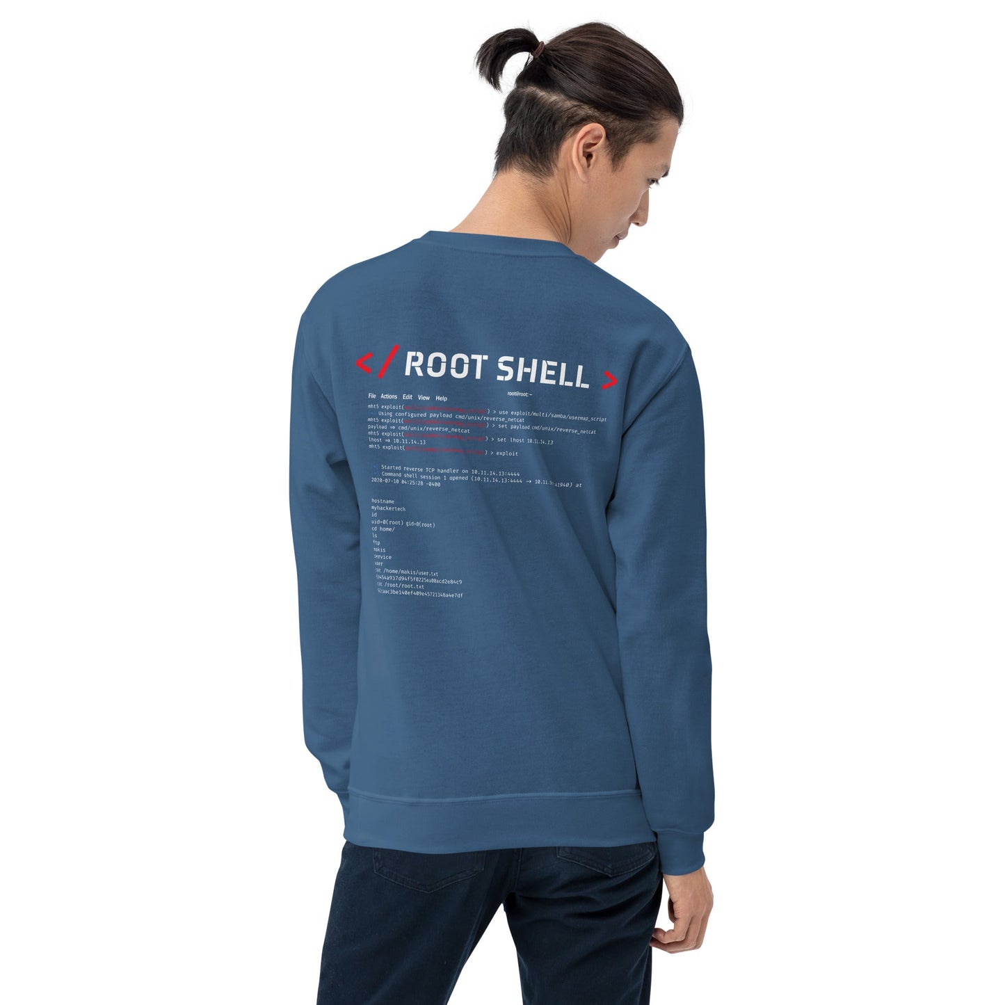 Root Shell - Unisex Sweatshirt ( Back Print ) by DarkByteGear