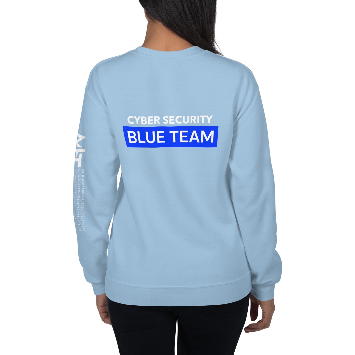 Cyber Security Blue Team V7 - Unisex Sweatshirt ( Back Print ) by DarkByteGear
