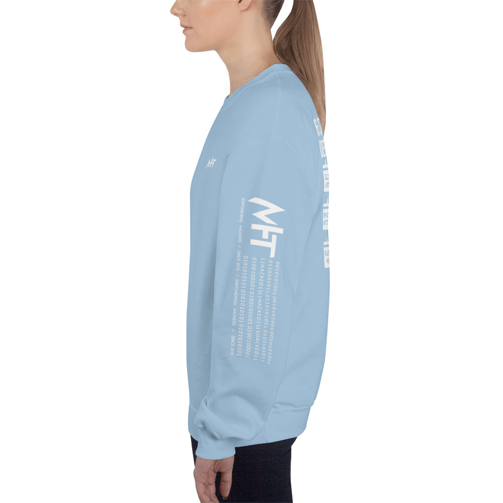 6 Stages of Debugging - Unisex Sweatshirt (back print) by DarkByteGear