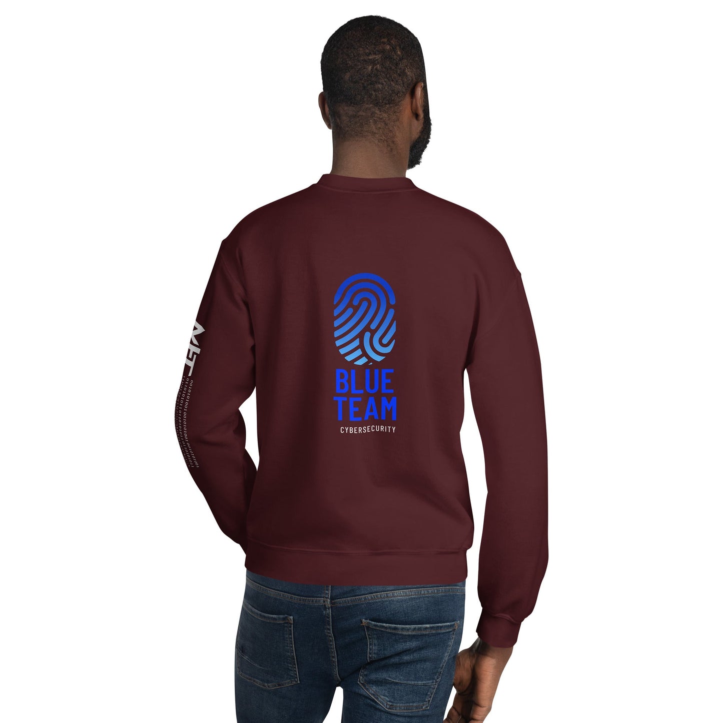 Cyber Security Blue Team v2 - Unisex Sweatshirt ( Back Print ) by DarkByteGear