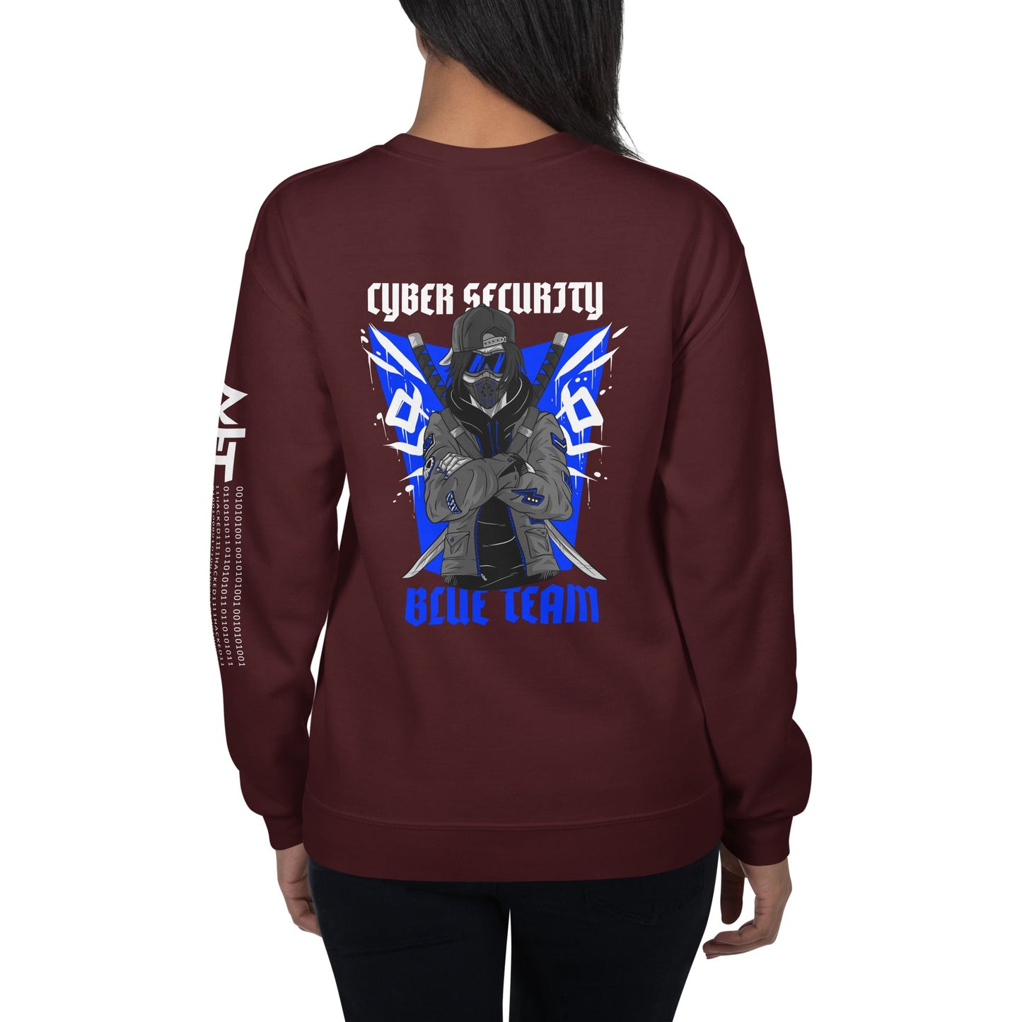 Cyber Security Blue Team V3 - Unisex Sweatshirt ( Back Print ) by DarkByteGear