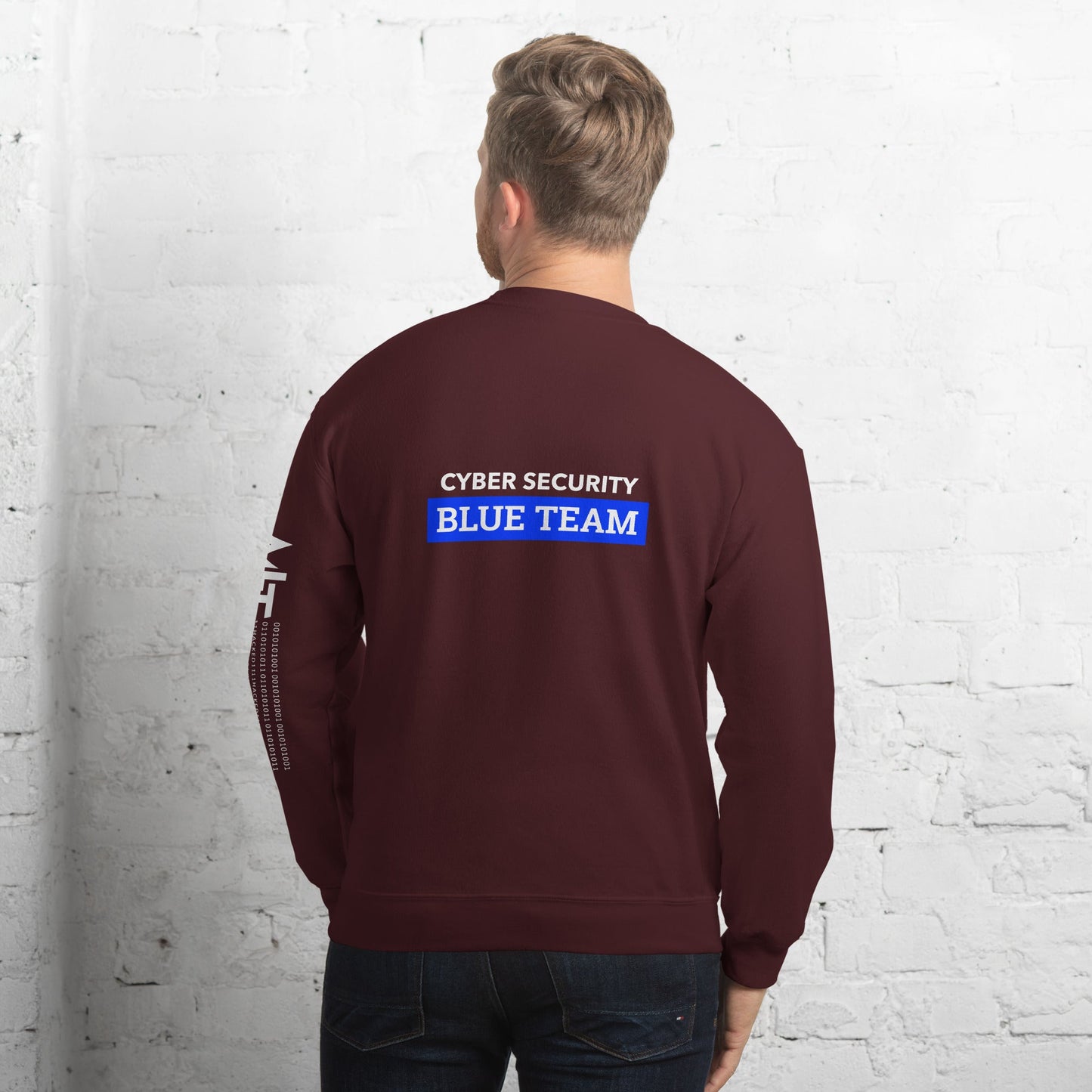 Cyber Security Blue Team V6 - Unisex Sweatshirt ( Back Print ) by DarkByteGear