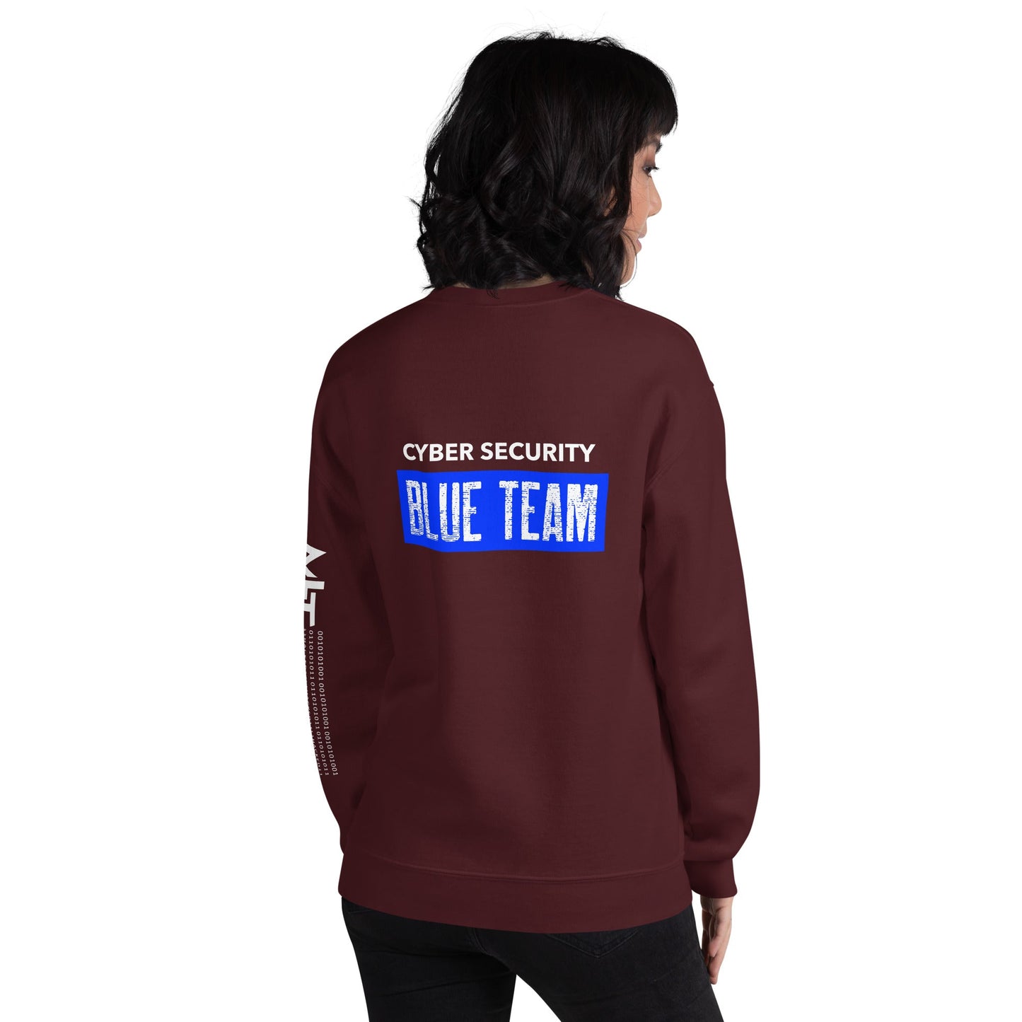 Cyber Security Blue Team V5 - Unisex Sweatshirt ( Back Print ) by DarkByteGear