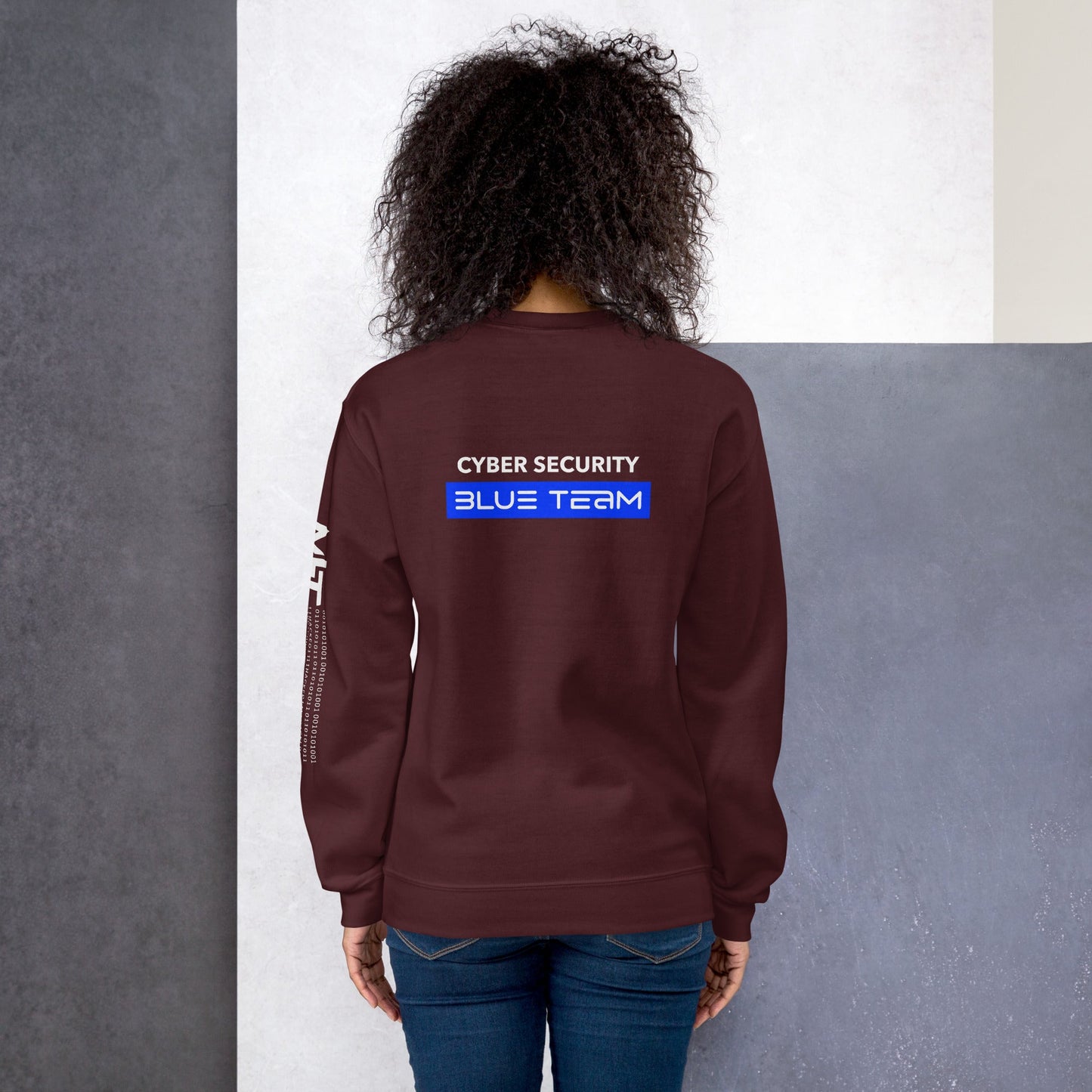 Cyber Security Blue Team V8 - Unisex Sweatshirt ( Back Print ) by DarkByteGear
