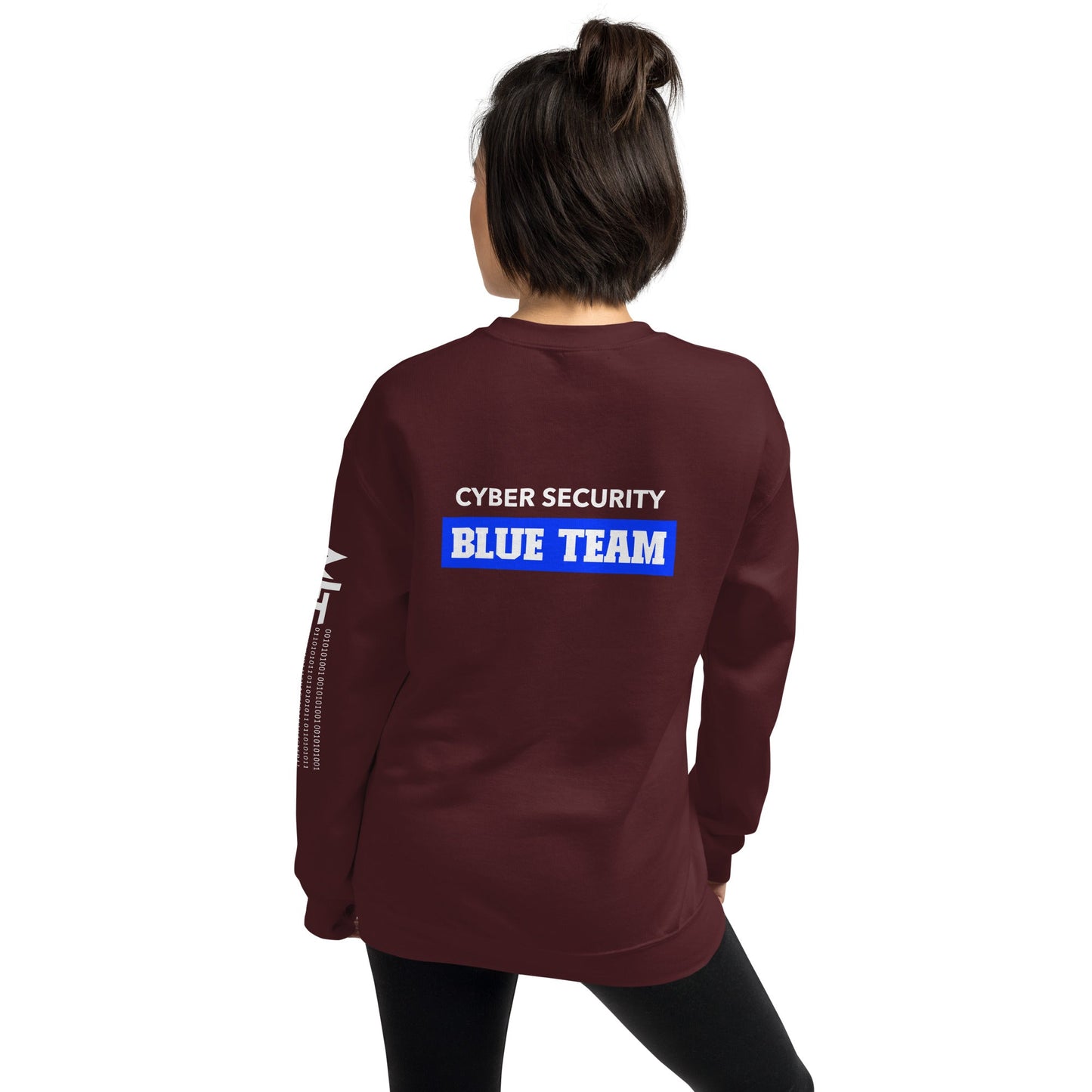 Cyber Security Blue Team V10 - Unisex Sweatshirt ( Back Print ) by DarkByteGear