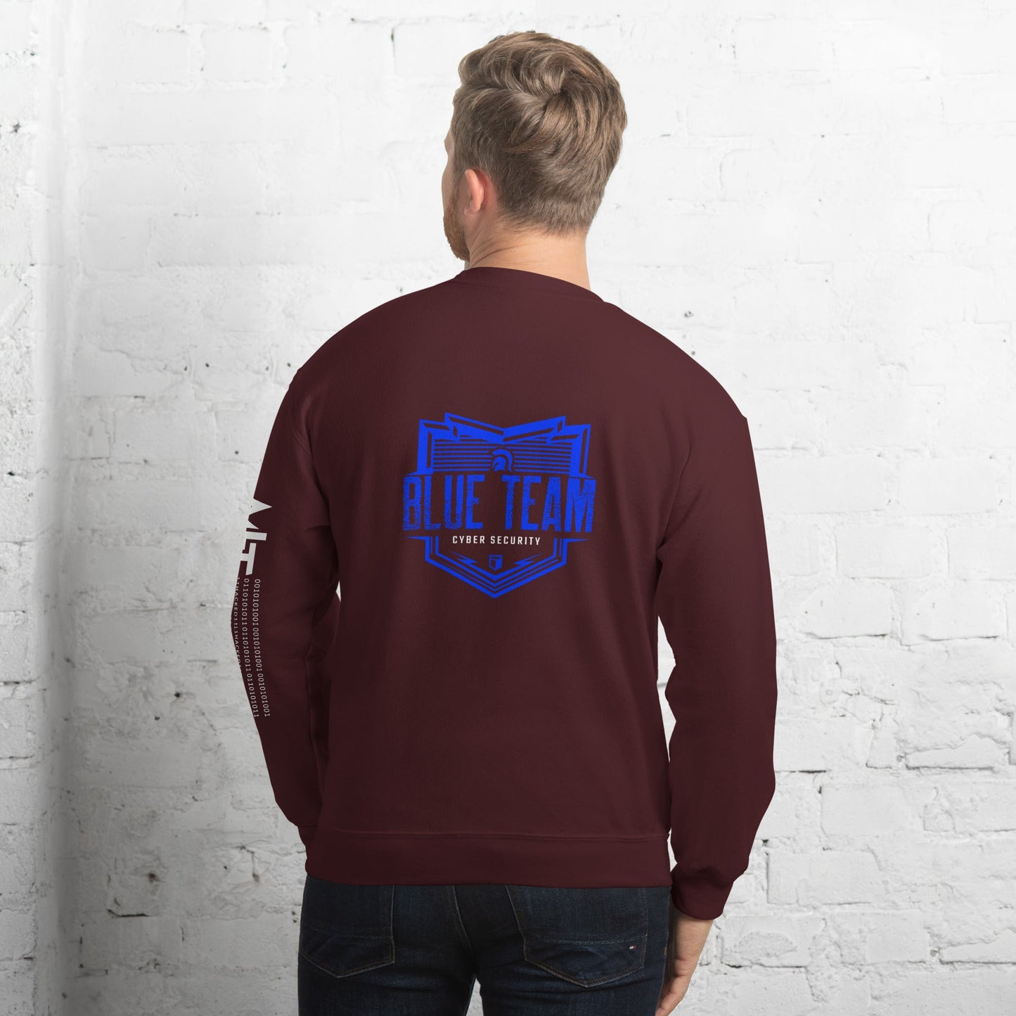 Cyber Security Blue Team V13 - Unisex Sweatshirt ( Back Print ) by DarkByteGear