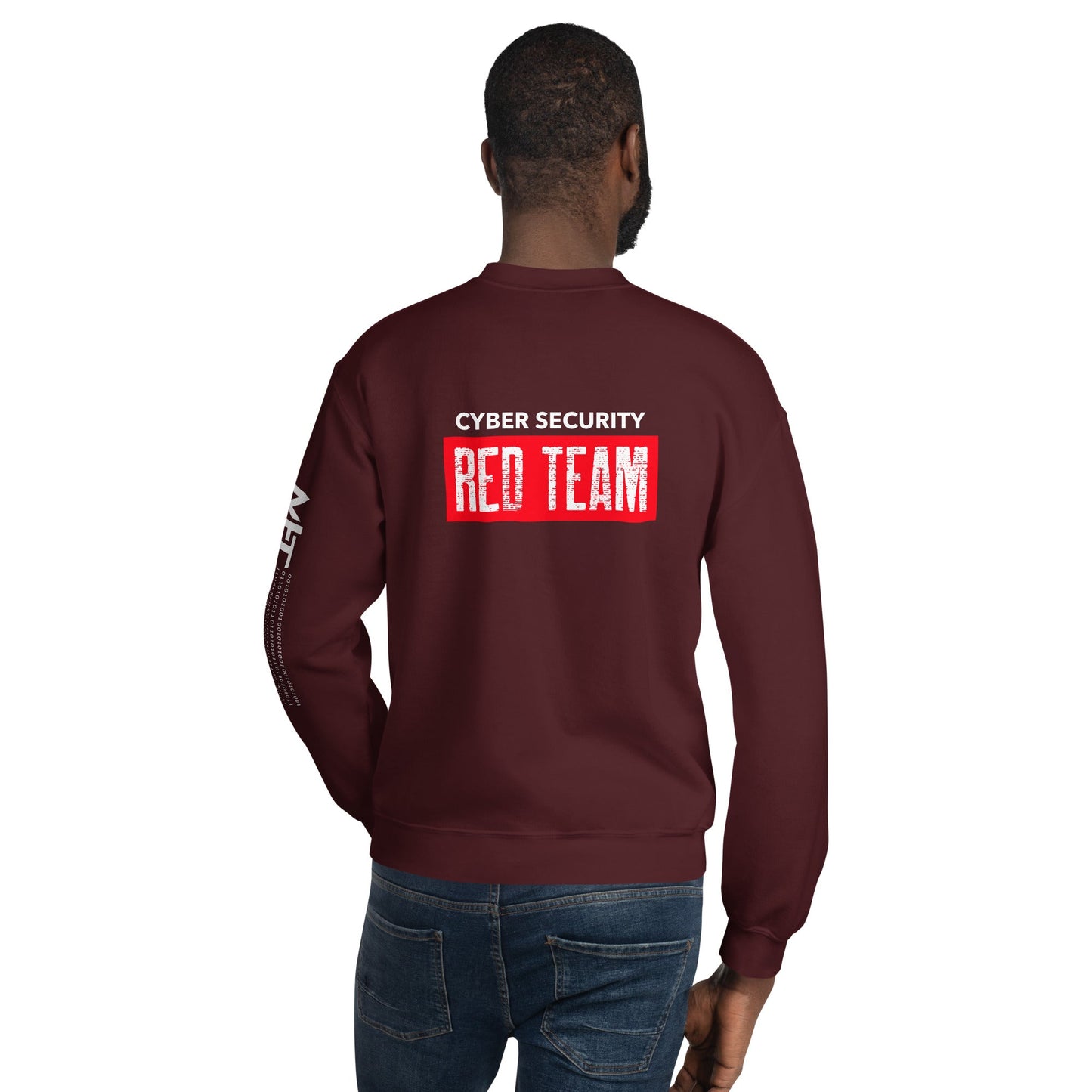 Cyber Security Red Team V1 - Unisex Sweatshirt ( Back Print ) by DarkByteGear