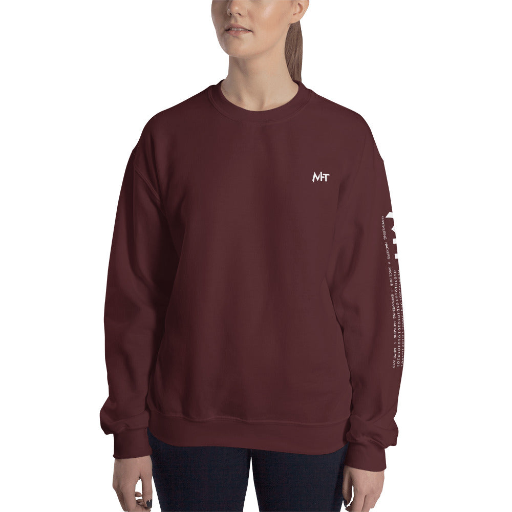 6 Stages of Debugging - Unisex Sweatshirt (back print) by DarkByteGear