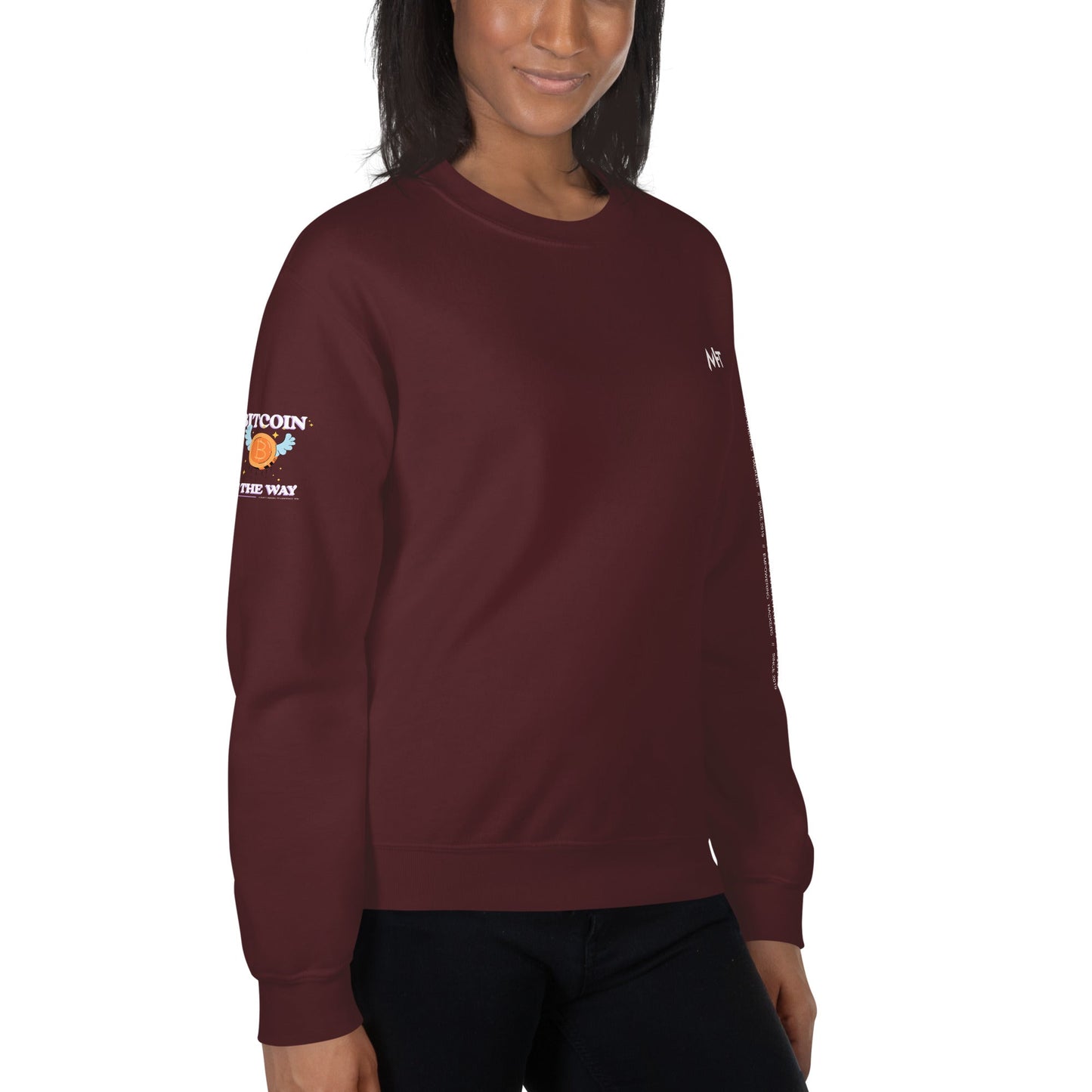 Bitcoin is the way - Unisex Sweatshirt (back print) by DarkByteGear