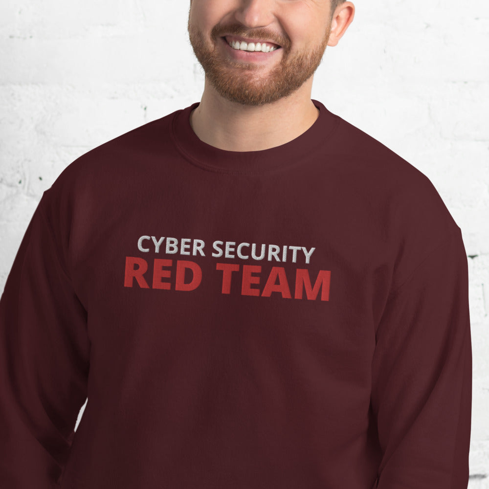 Cyber security Red Team - Unisex Sweatshirt (large embroidery) by DarkByteGear