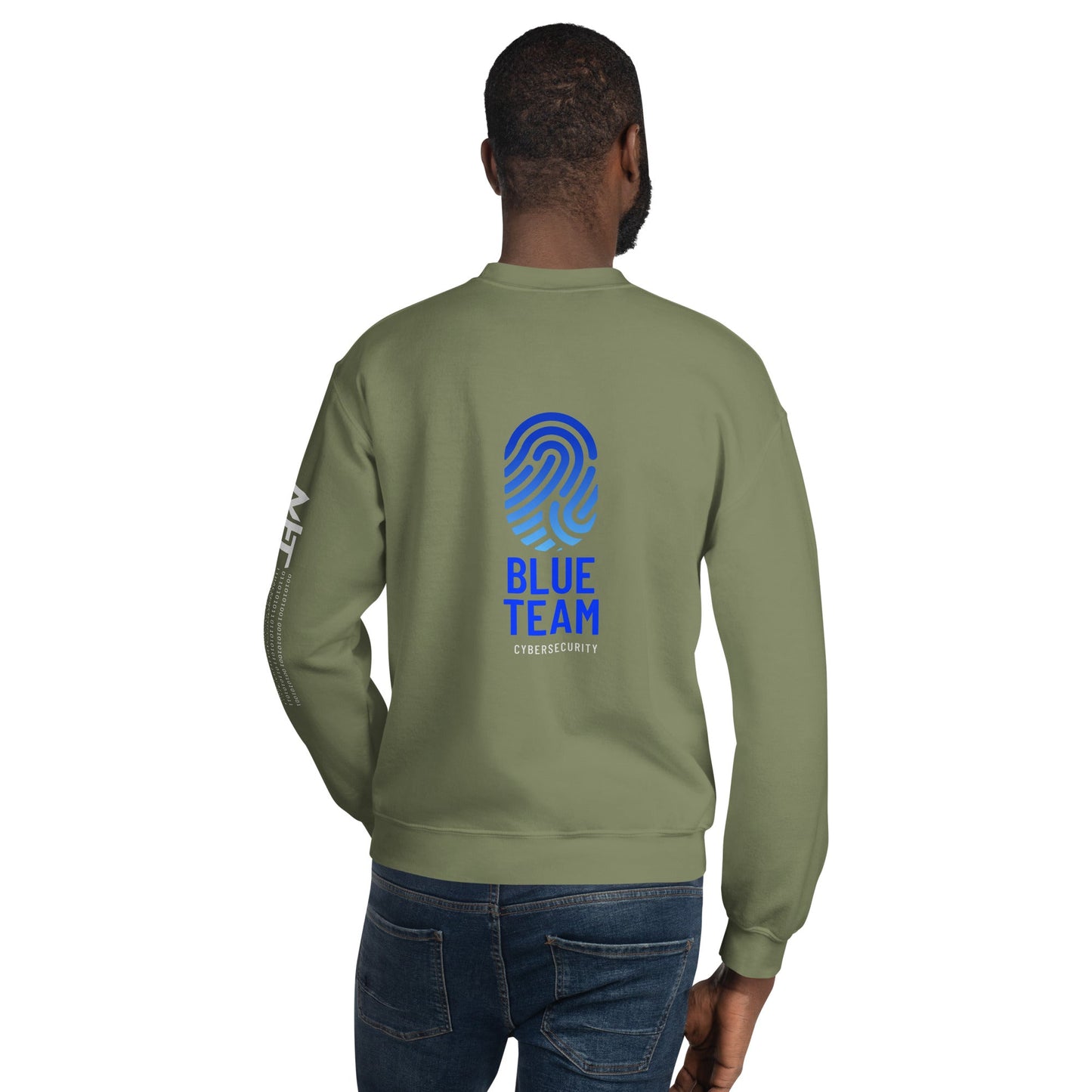 Cyber Security Blue Team v2 - Unisex Sweatshirt ( Back Print ) by DarkByteGear