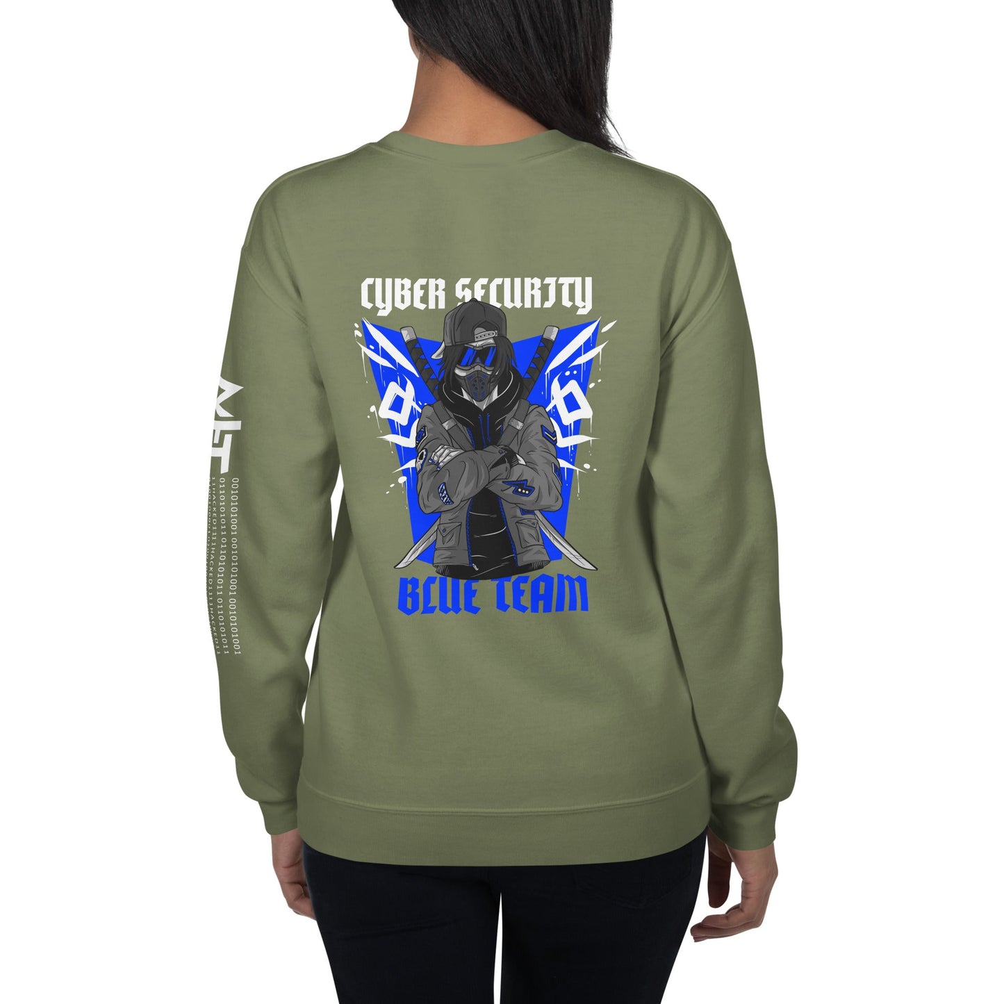 Cyber Security Blue Team V3 - Unisex Sweatshirt ( Back Print ) by DarkByteGear