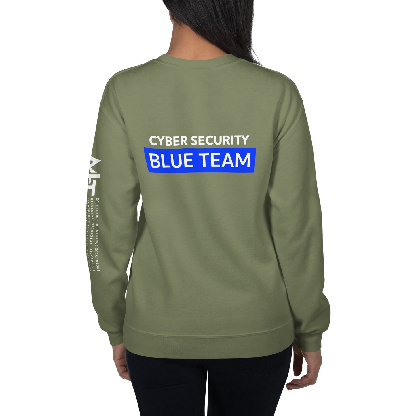 Cyber Security Blue Team V7 - Unisex Sweatshirt ( Back Print ) by DarkByteGear