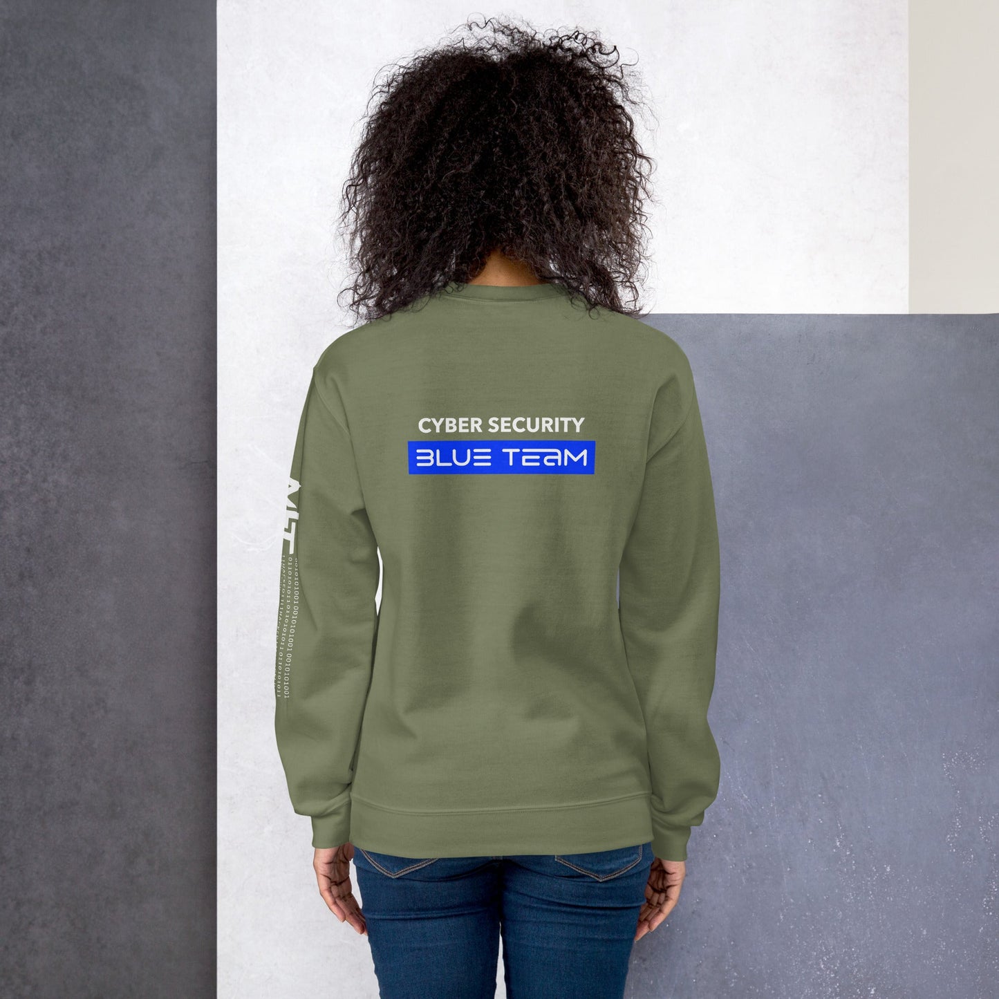 Cyber Security Blue Team V8 - Unisex Sweatshirt ( Back Print ) by DarkByteGear