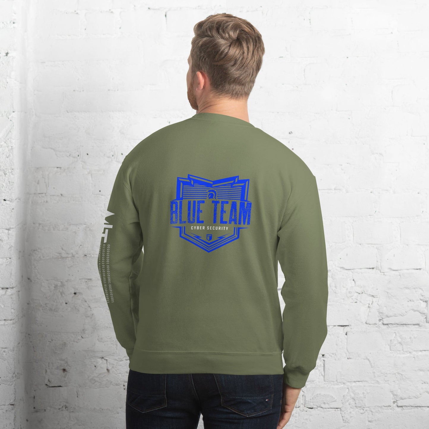 Cyber Security Blue Team V13 - Unisex Sweatshirt ( Back Print ) by DarkByteGear