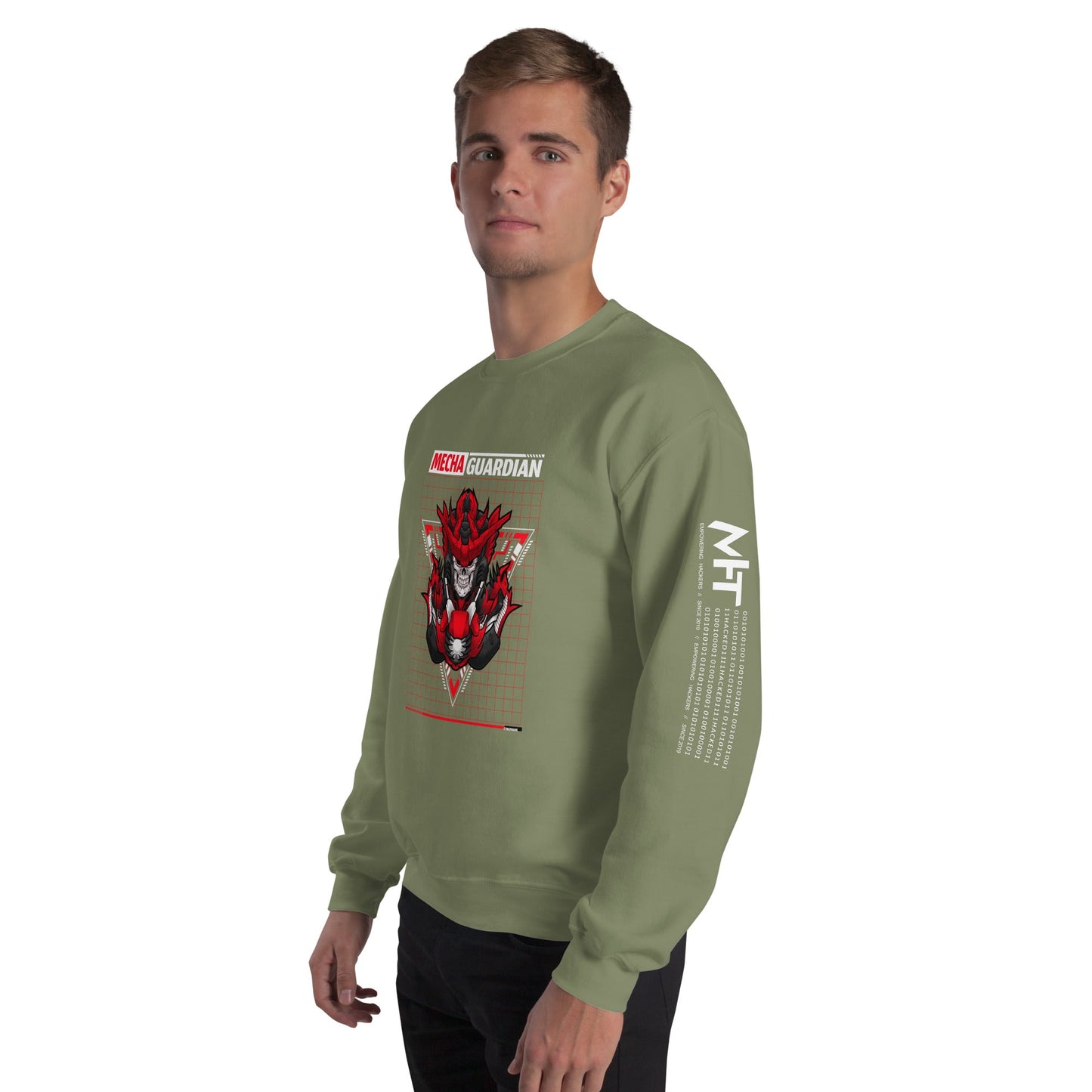 Red Mecha Guardian - Unisex Sweatshirt by DarkByteGear