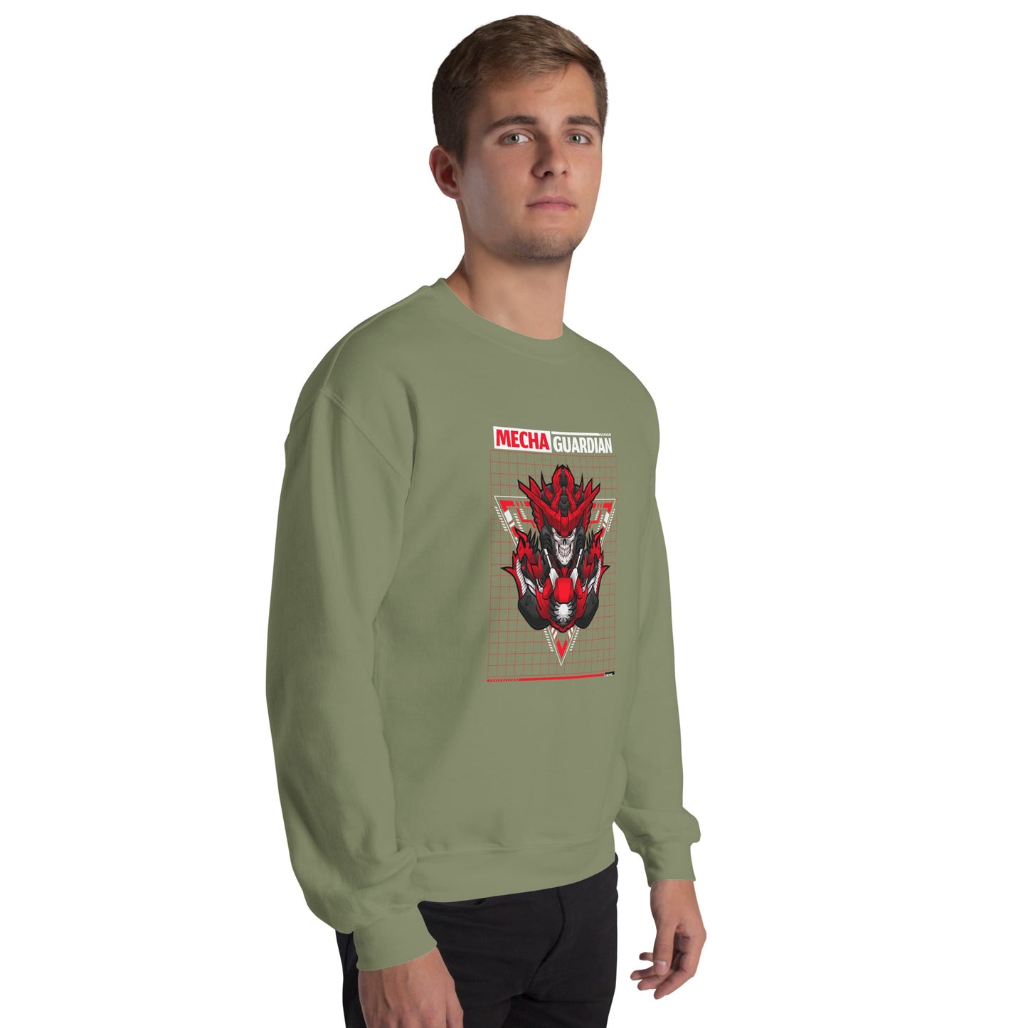 Red Mecha Guardian - Unisex Sweatshirt by DarkByteGear