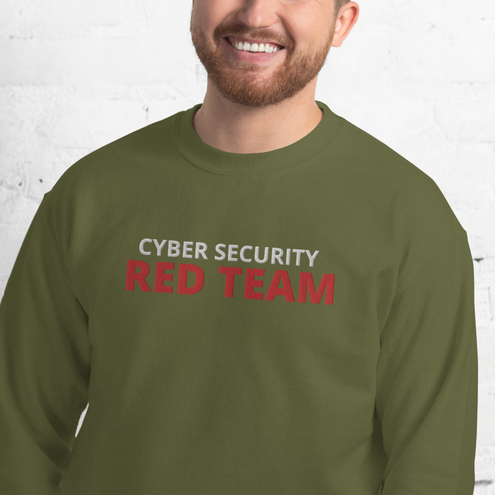 Cyber security Red Team - Unisex Sweatshirt (large embroidery) by DarkByteGear