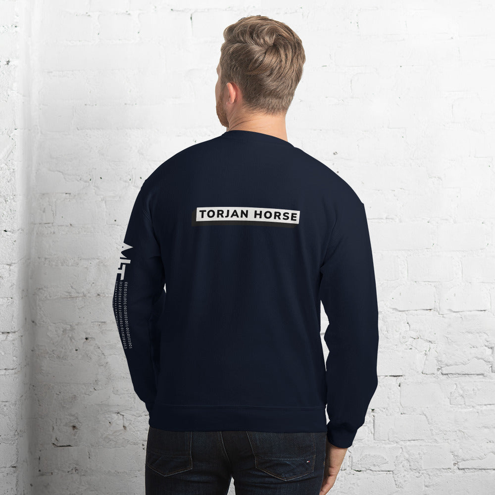 Trojan Horse - Unisex Sweatshirt (back print) by DarkByteGear