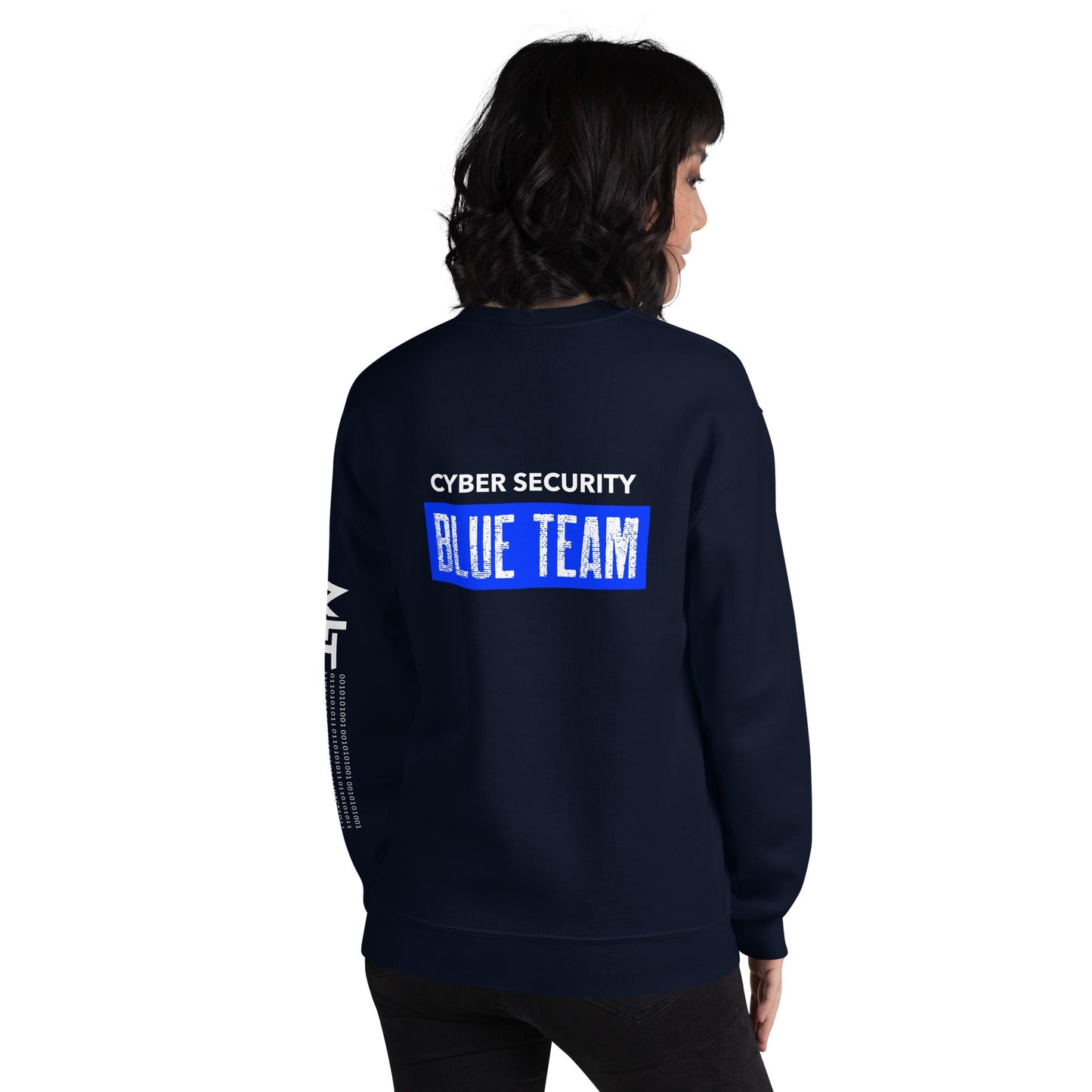 Cyber Security Blue Team V5 - Unisex Sweatshirt ( Back Print ) by DarkByteGear