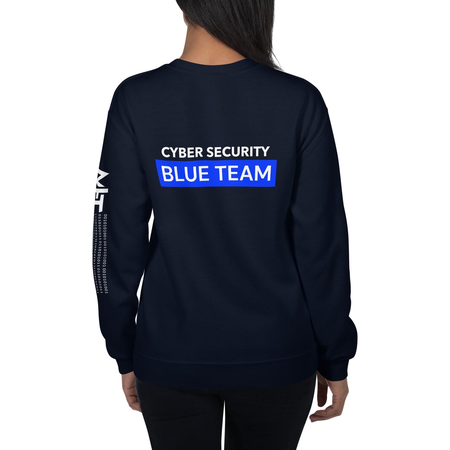 Cyber Security Blue Team V7 - Unisex Sweatshirt ( Back Print ) by DarkByteGear