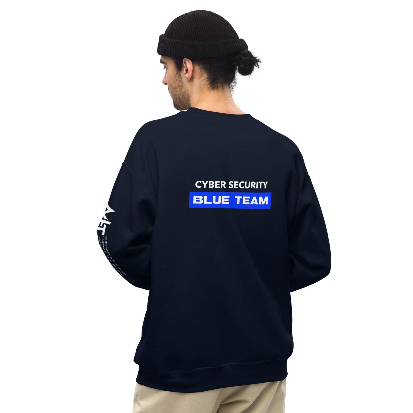 Cyber Security Blue Team V9 - Unisex Sweatshirt ( Back Print ) by DarkByteGear